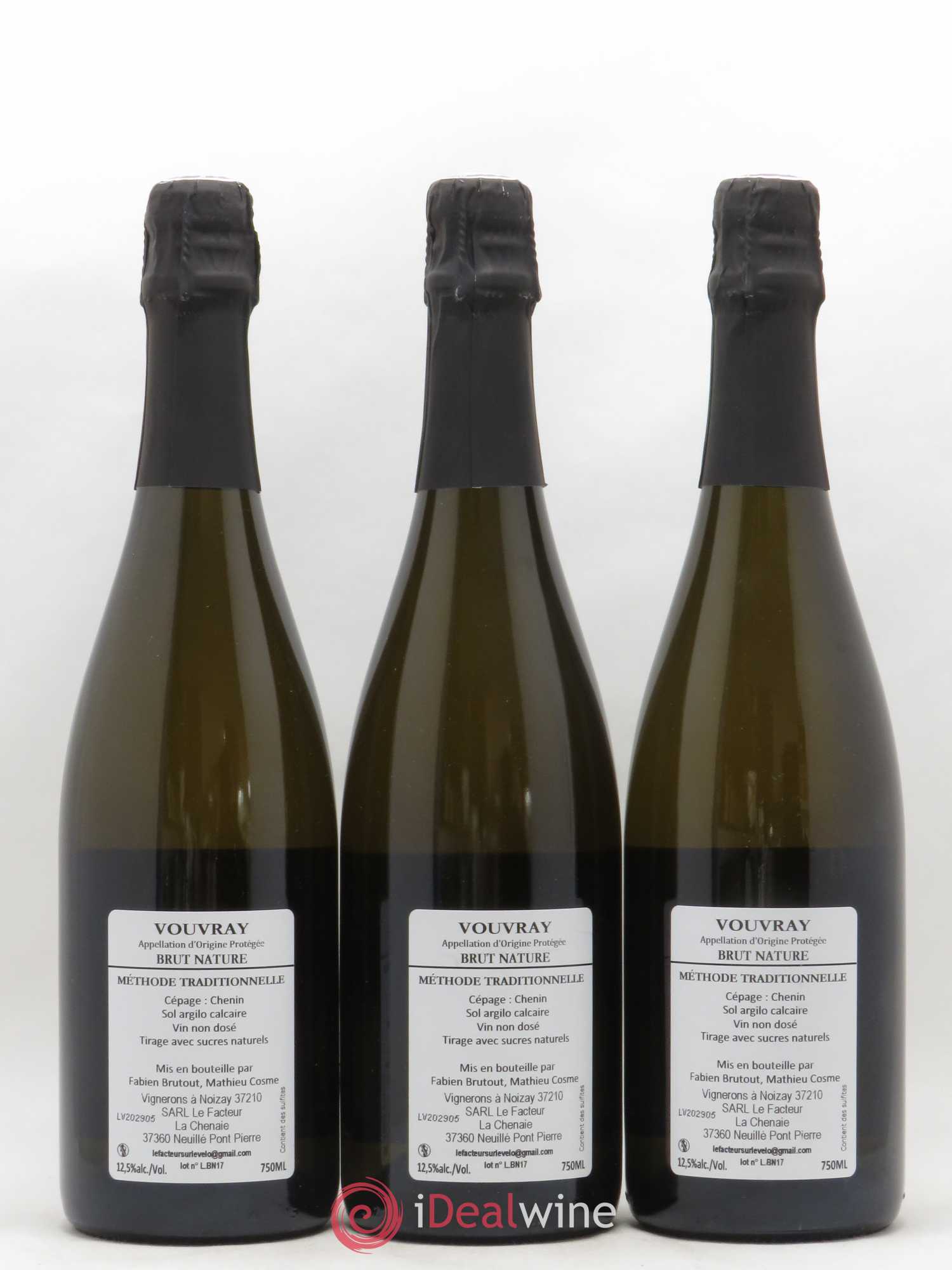 Vouvray Brut Nature Le Facteur à Vélo M Cosme - Lot of 6 bottles - 4