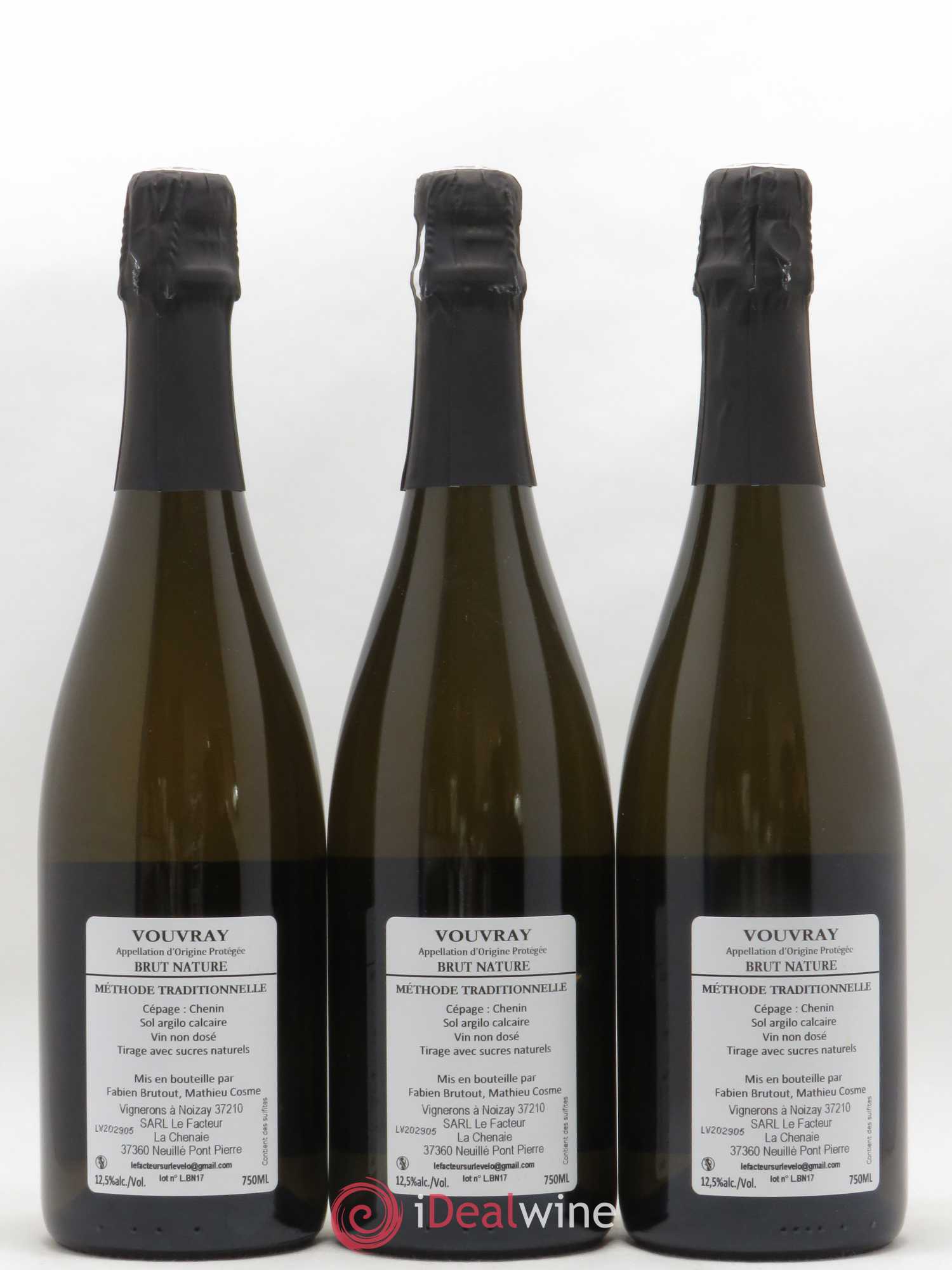 Vouvray Brut Nature Le Facteur à Vélo M Cosme - Posten von 3 Flaschen - 1