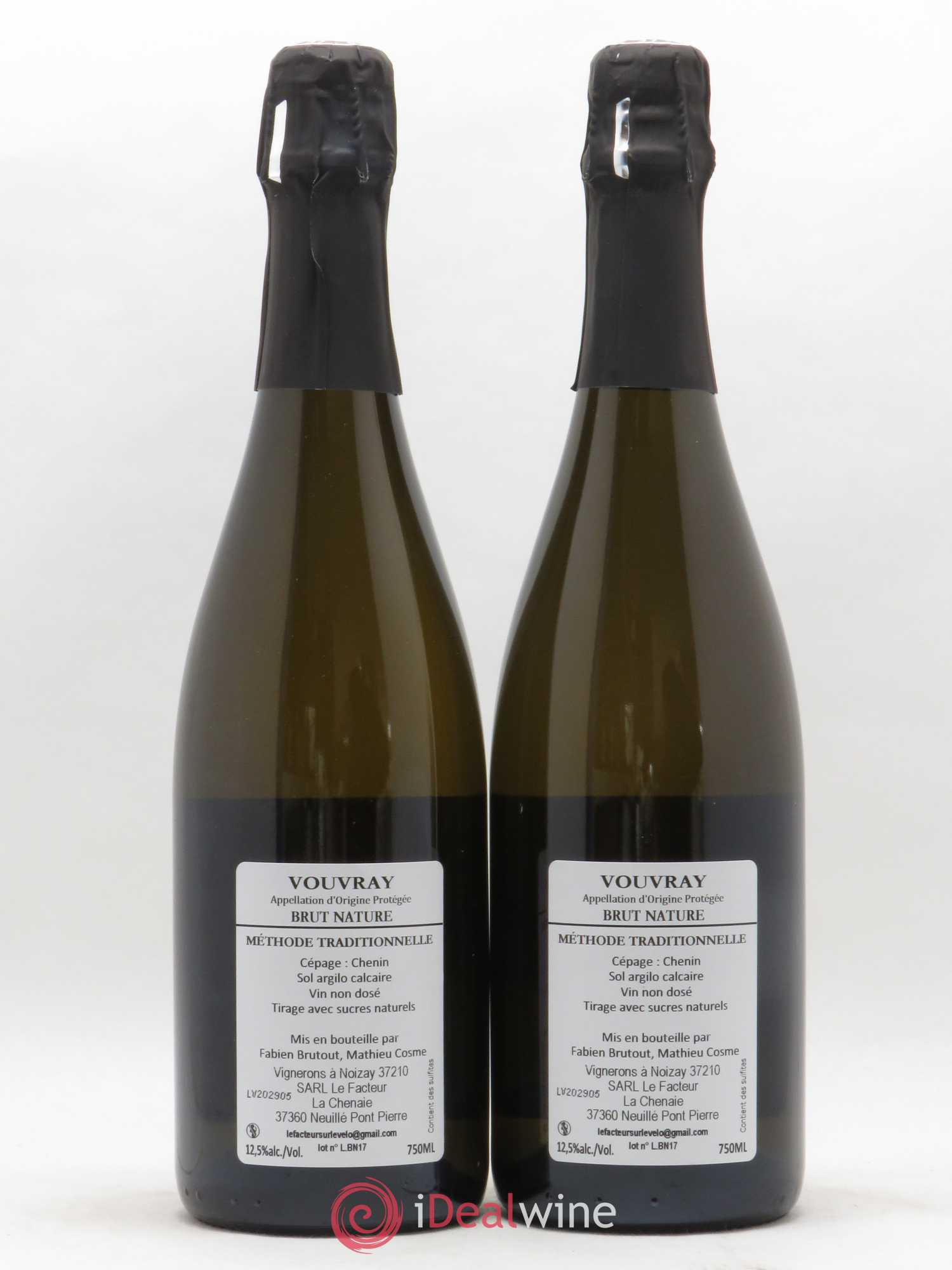 Vouvray Brut Nature Le Facteur à Vélo M Cosme - Lot de 2 bouteilles - 1