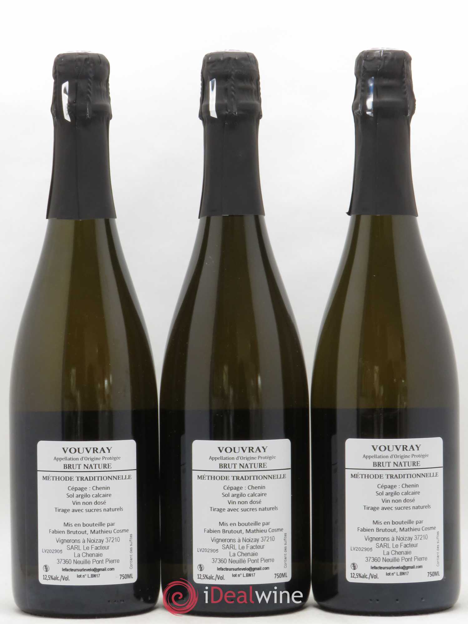 Vouvray Brut Nature Le Facteur à Vélo M Cosme - Lot of 6 bottles - 2