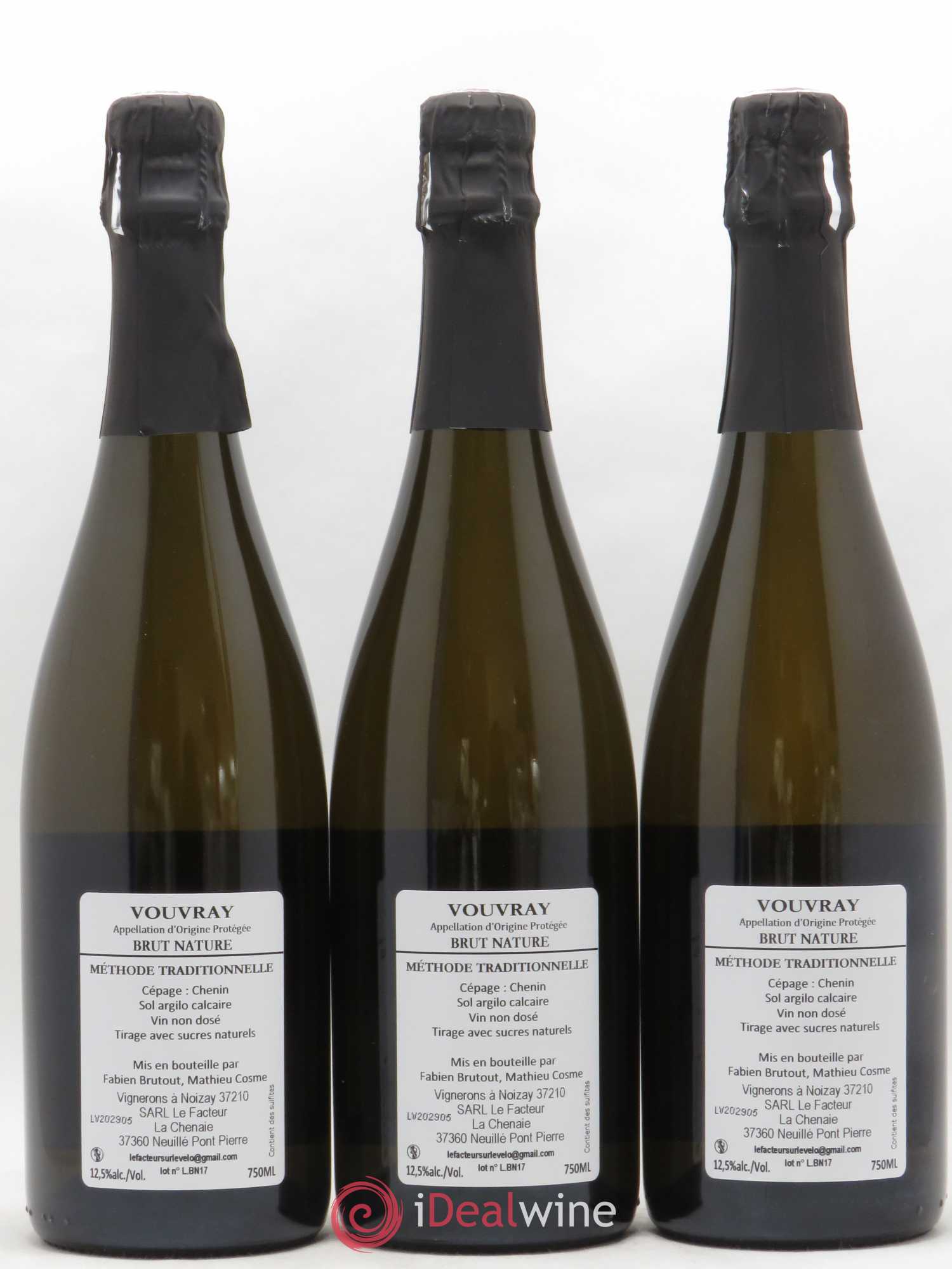 Vouvray Brut Nature Le Facteur à Vélo M Cosme - Lot of 6 bottles - 4