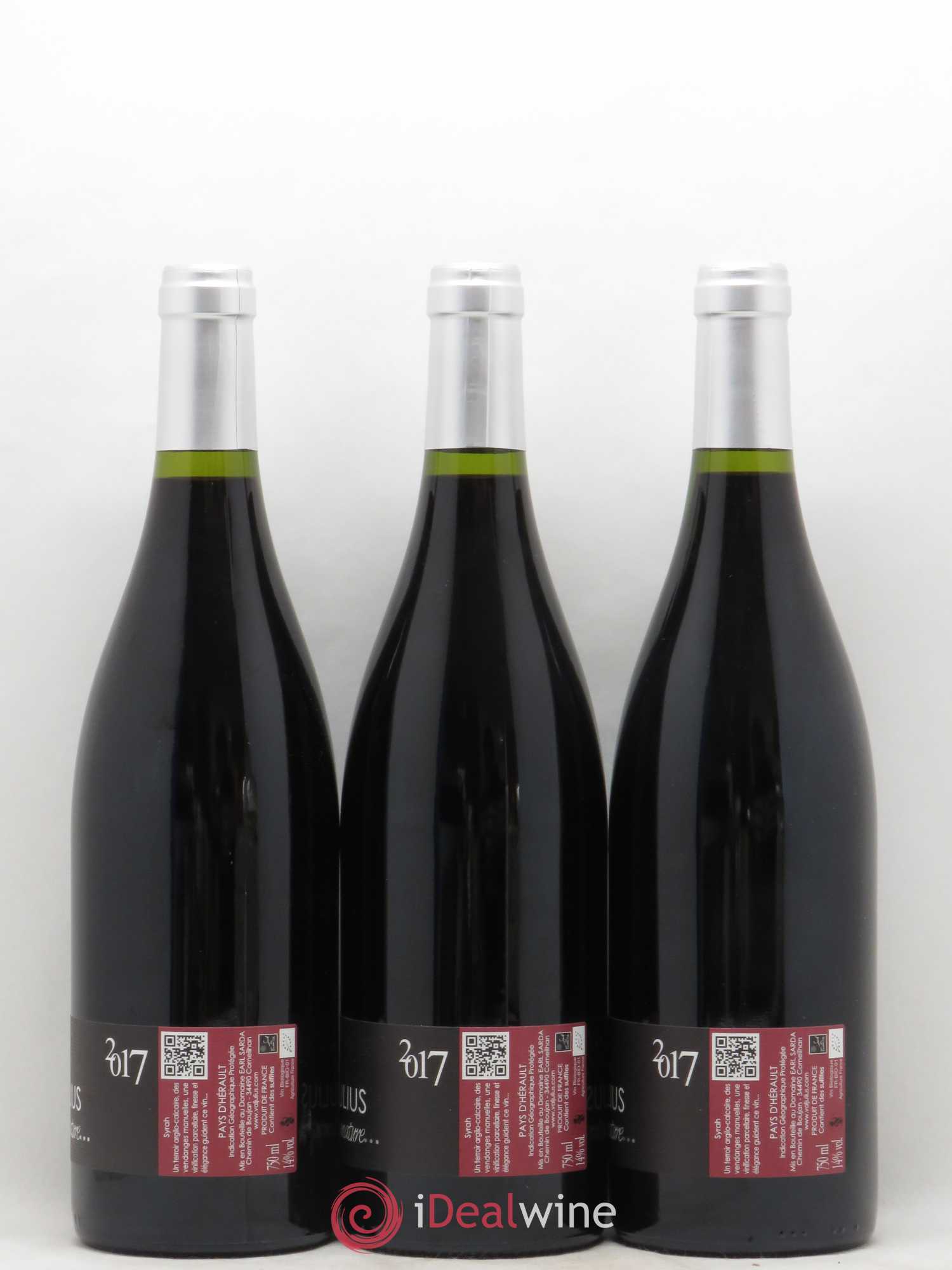 IGP Pays d'Hérault (Vin de Pays de l'Hérault) Valjulius Signature J Et B Sarda 2017 - Lot de 3 bouteilles - 1