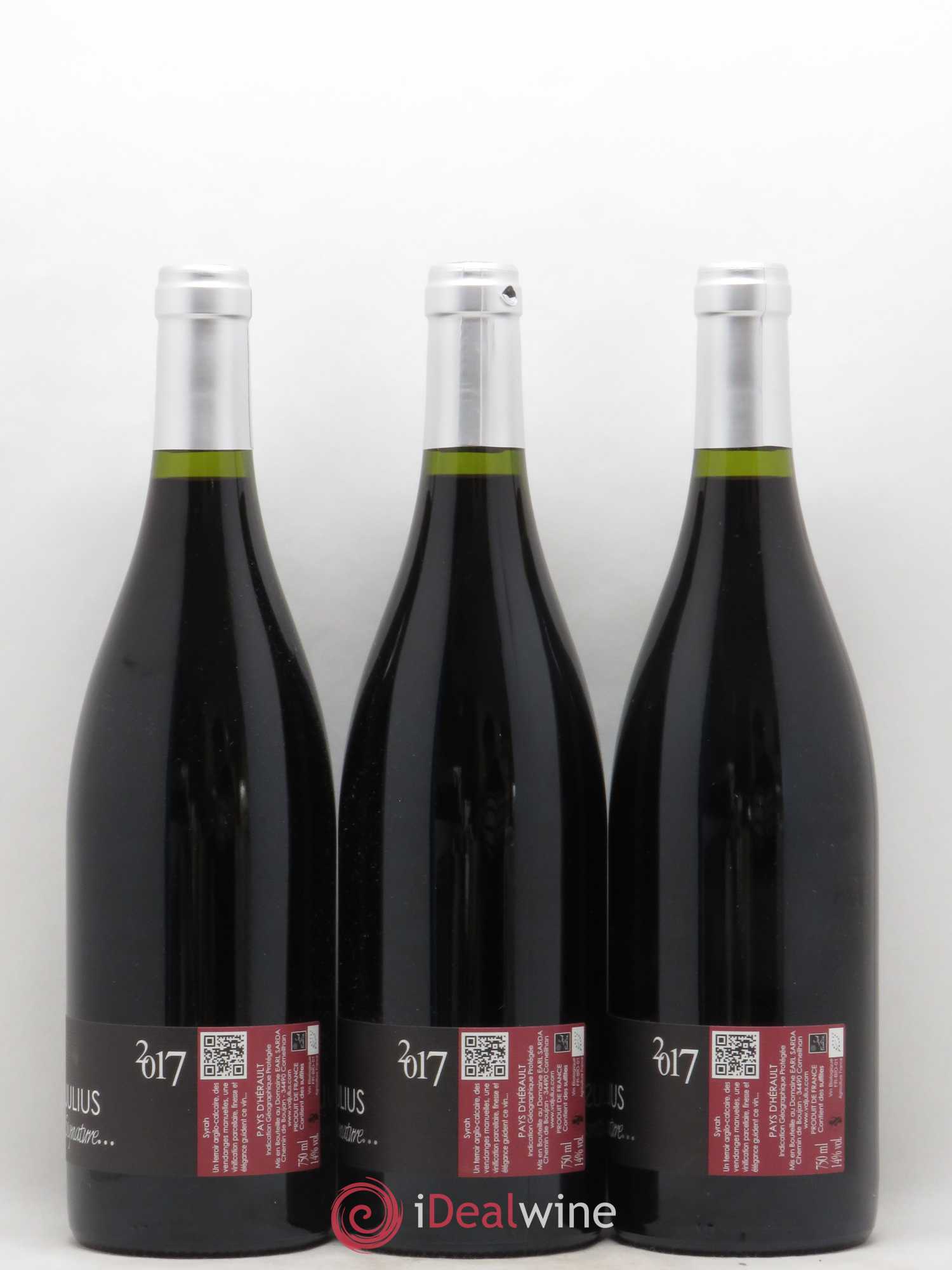 Pays d'Hérault Valjulius Signature J Et B Sarda 2017 - Lot de 3 bouteilles - 1