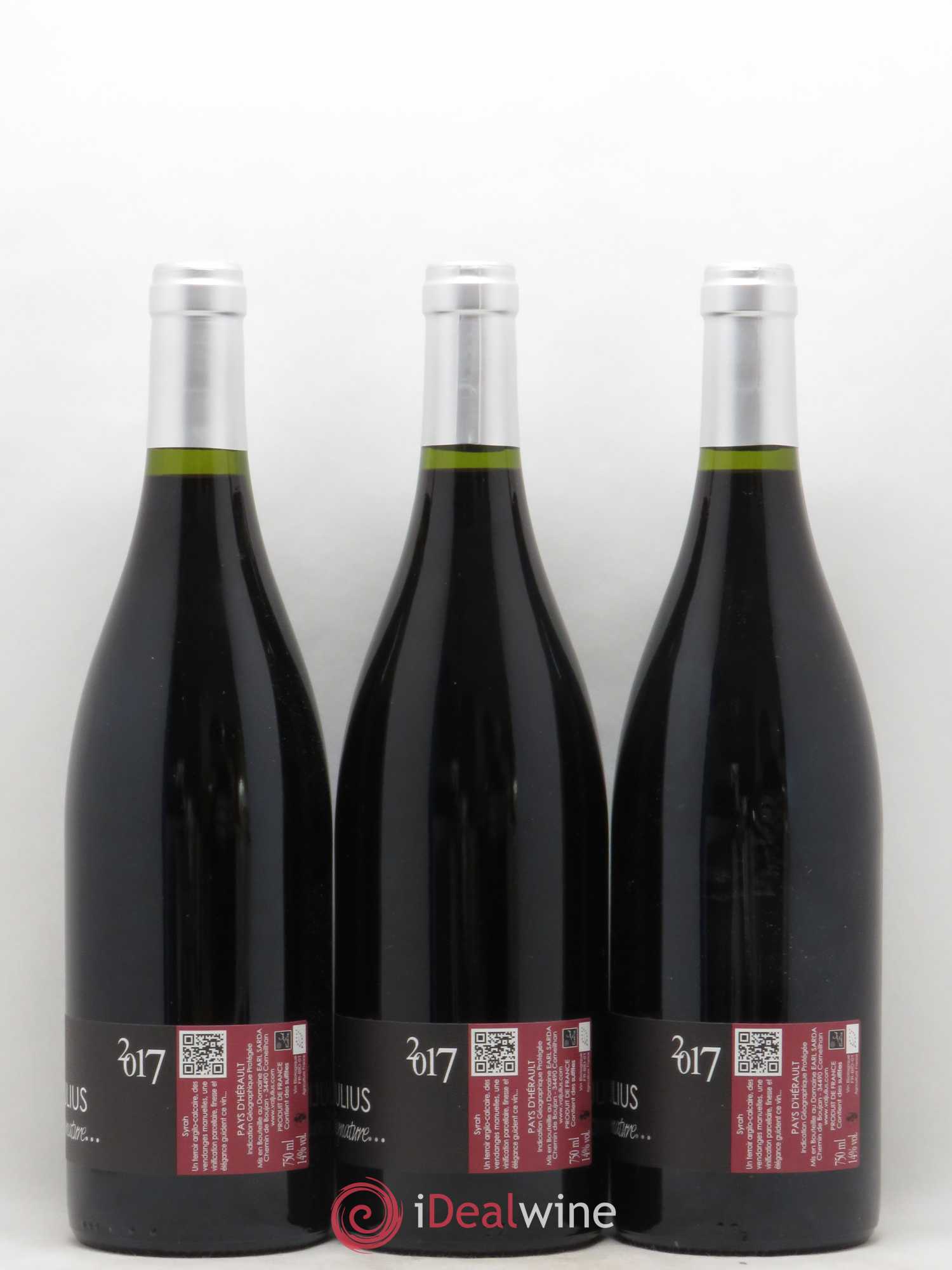 Pays d'Hérault Valjulius Signature J Et B Sarda 2017 - Lot de 3 bouteilles - 1