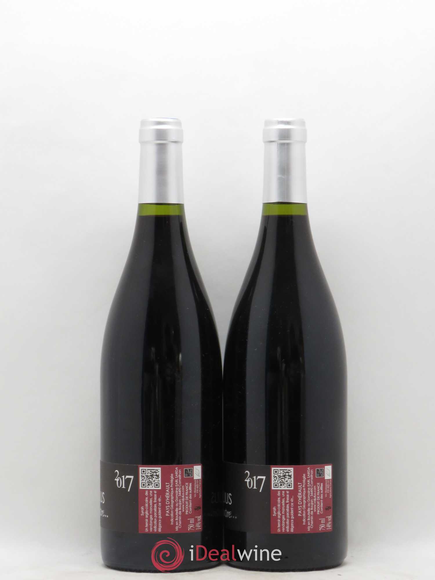 IGP Pays d'Hérault (Vin de Pays de l'Hérault) Valjulius Signature J Et B Sarda 2017 - Lot of 2 bottles - 1