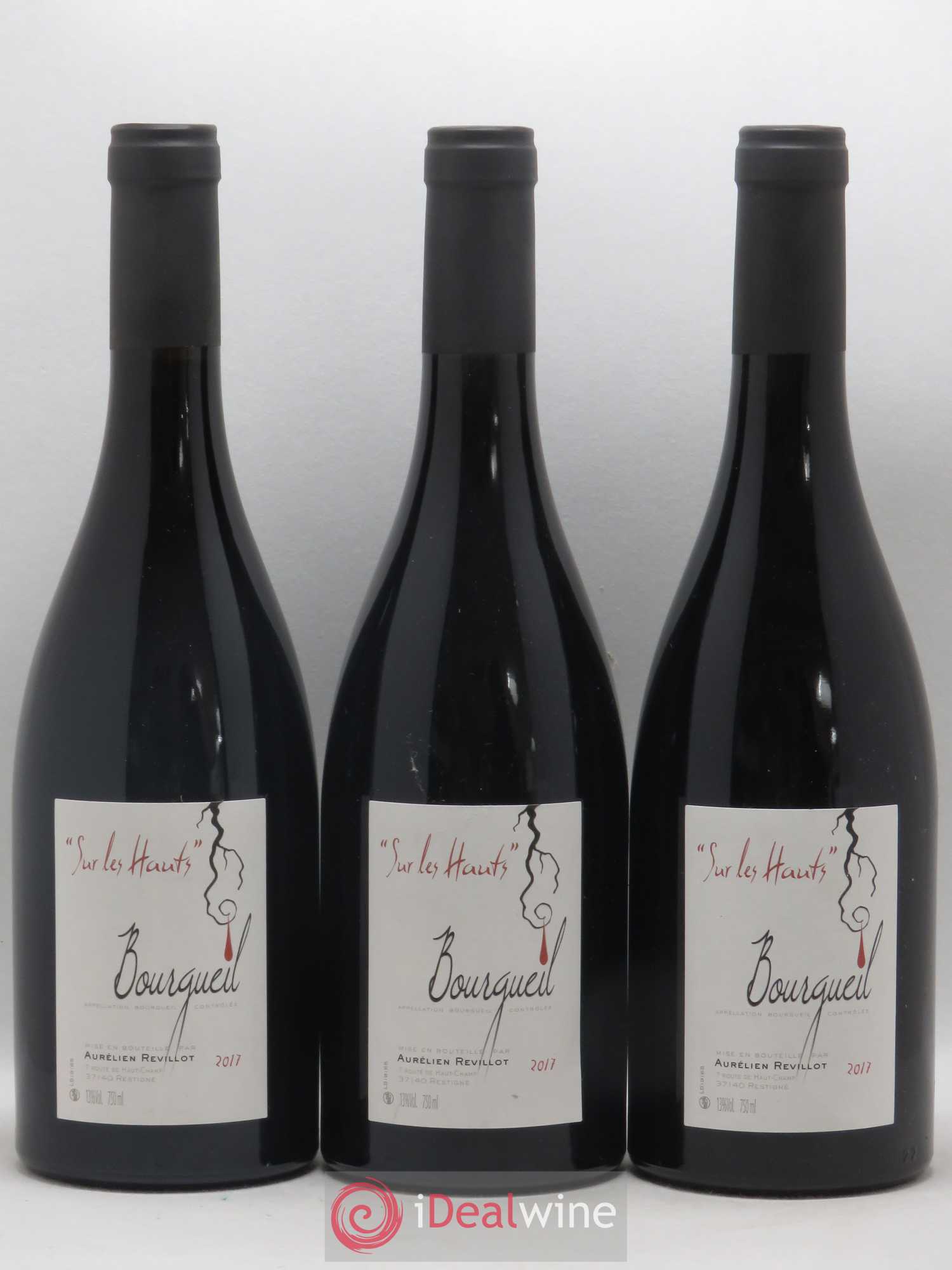 Bourgueil Sur les Hauts Aurélien Revillot 2017 - Posten von 3 Flaschen - 0