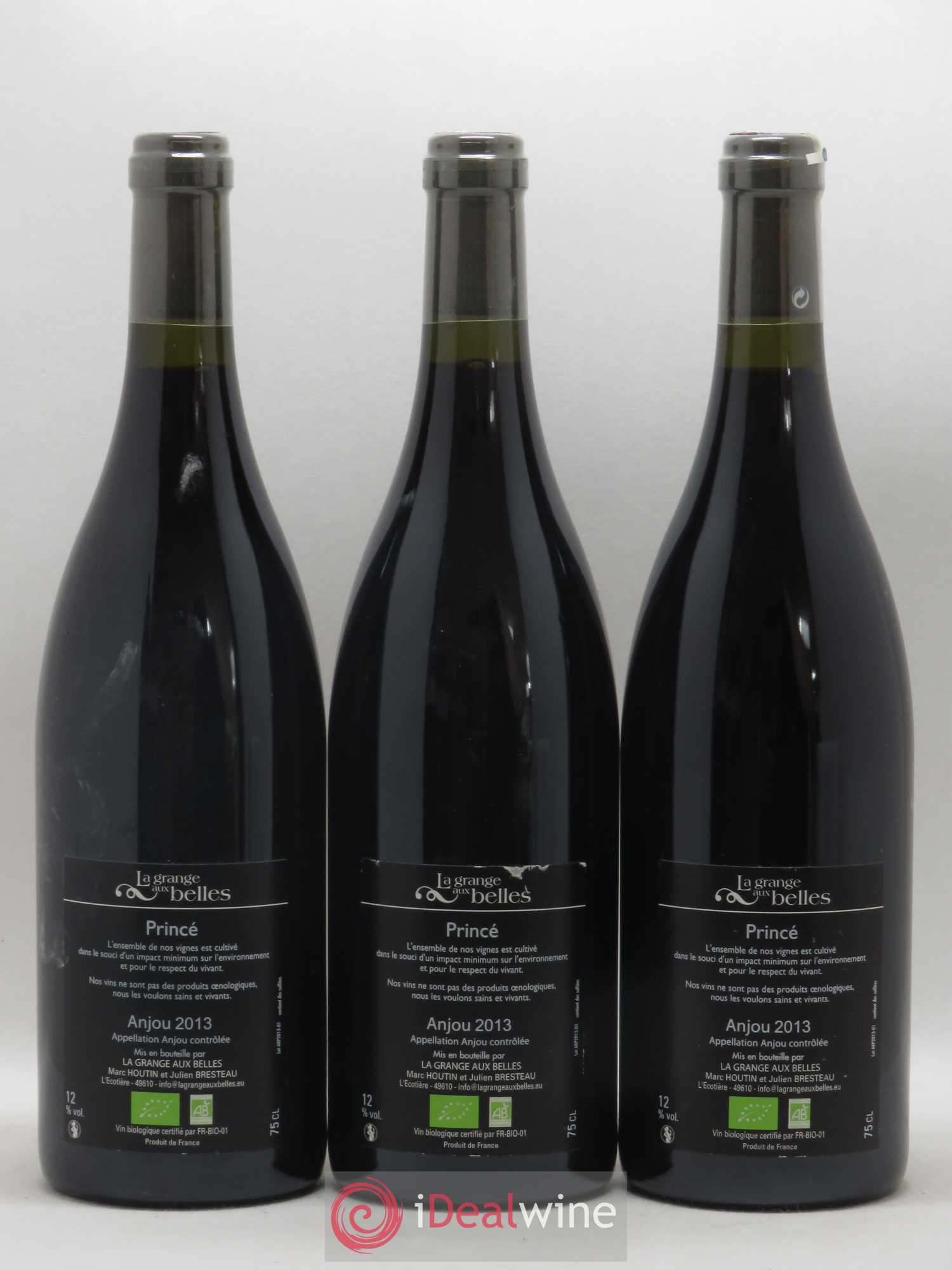 Anjou Princé La Grange aux Belles M Houtin 2013 - Lot de 3 bouteilles - 1
