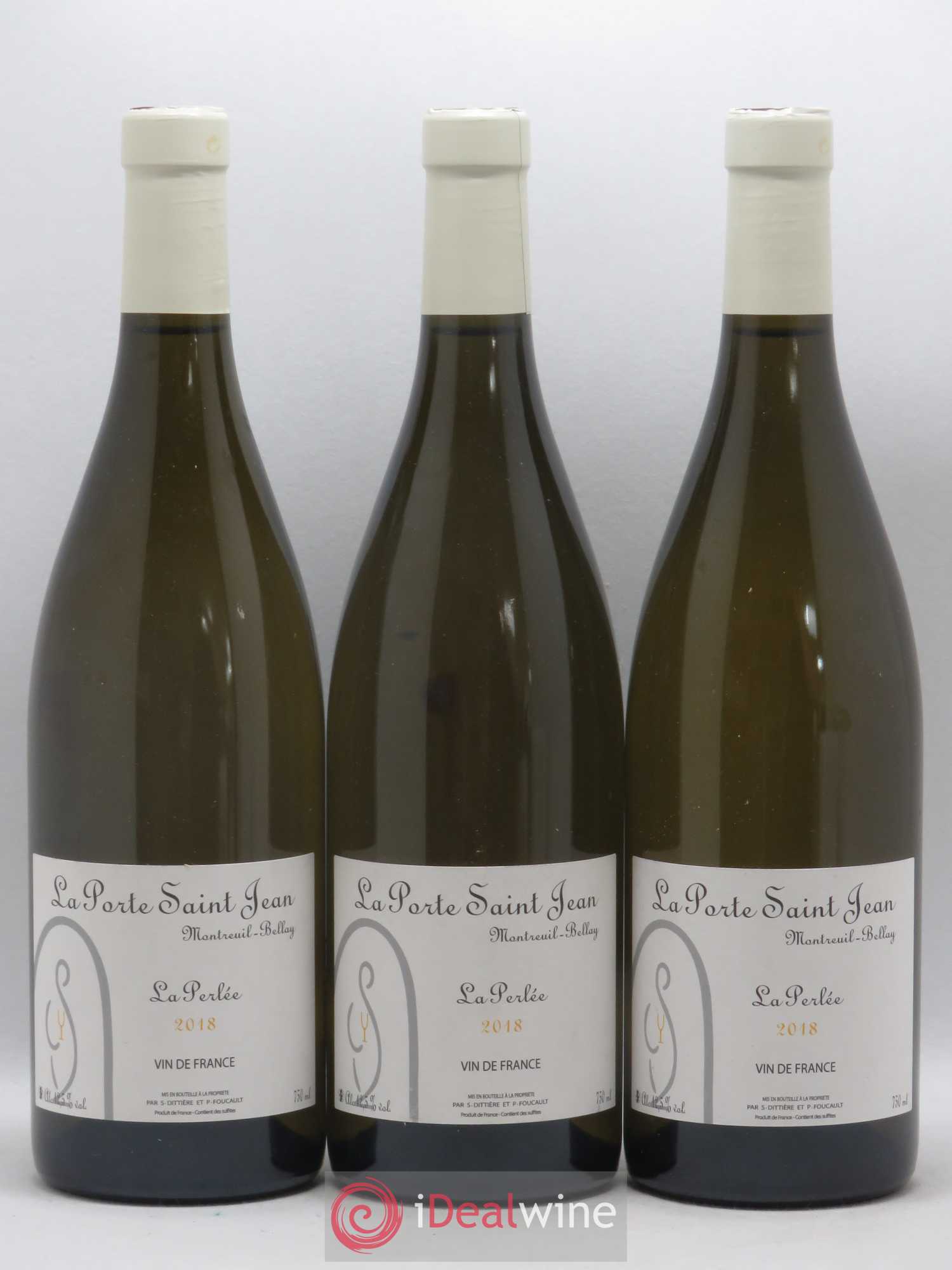 Vin de France La Perlée La Porte Saint Jean 2018 - Lot de 3 bouteilles - 0
