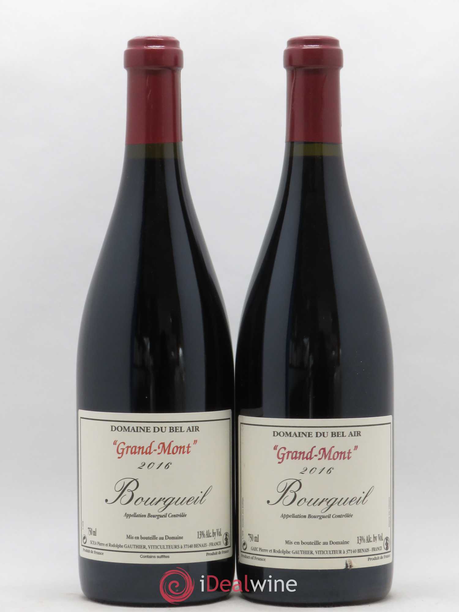 Bourgueil Grand Mont Domaine du Bel Air 2016 - Lot de 2 bouteilles - 0