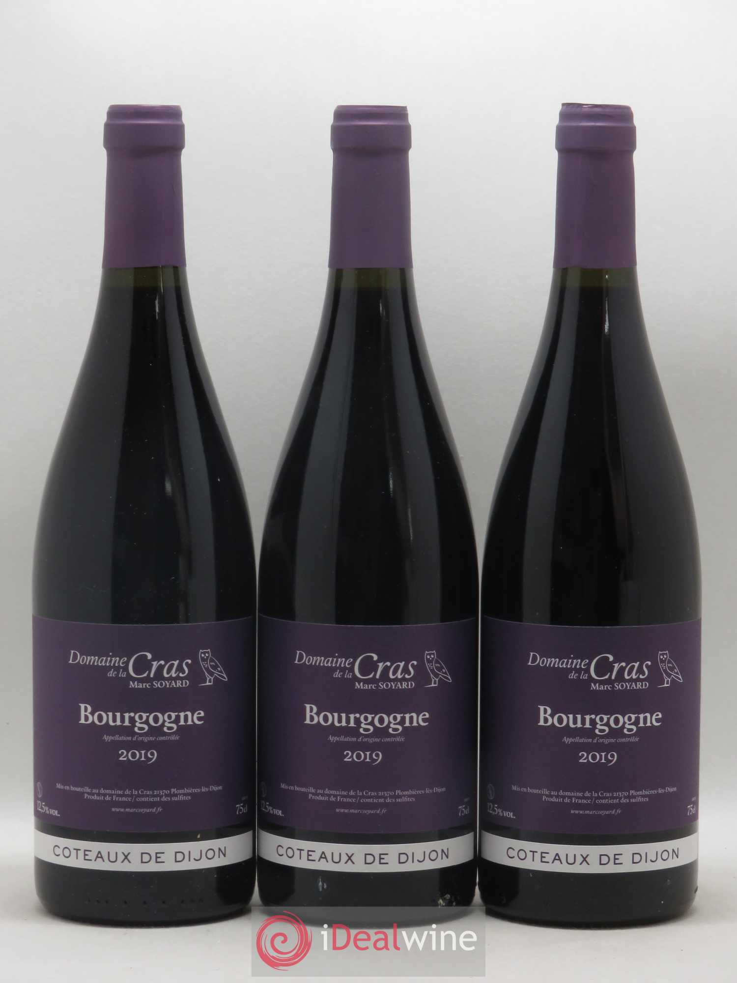 Bourgogne Domaine de la Cras - Marc Soyard 2019 - Lot de 3 bouteilles - 0
