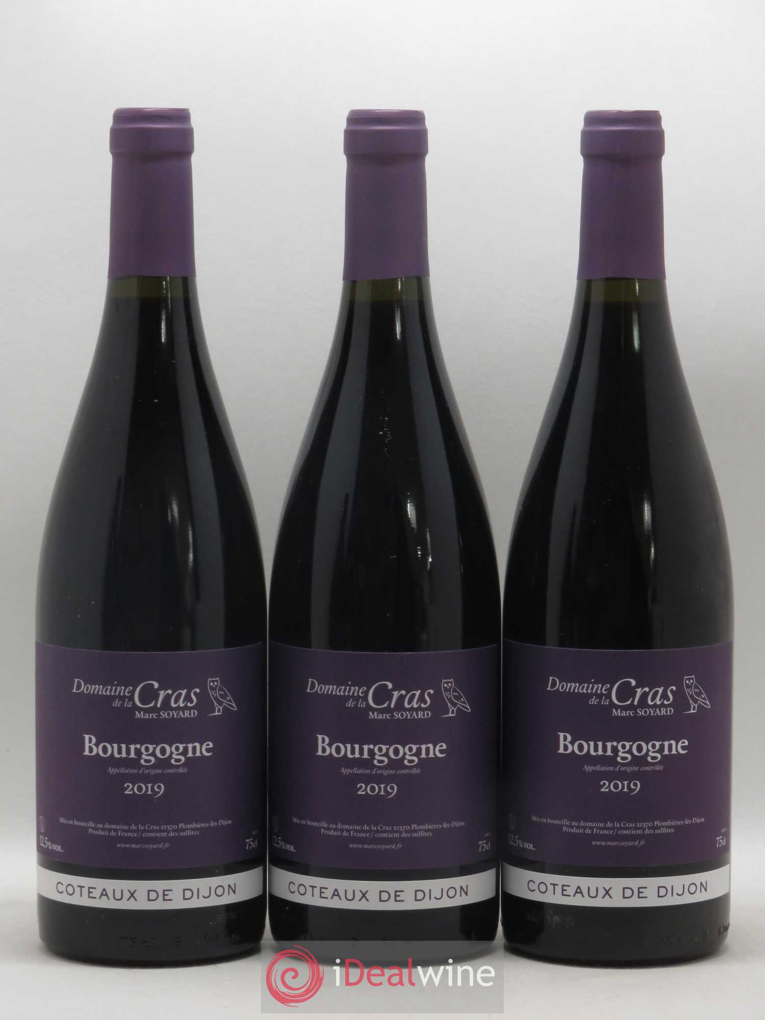 Bourgogne Domaine de la Cras - Marc Soyard 2019 - Lot de 3 bouteilles - 0