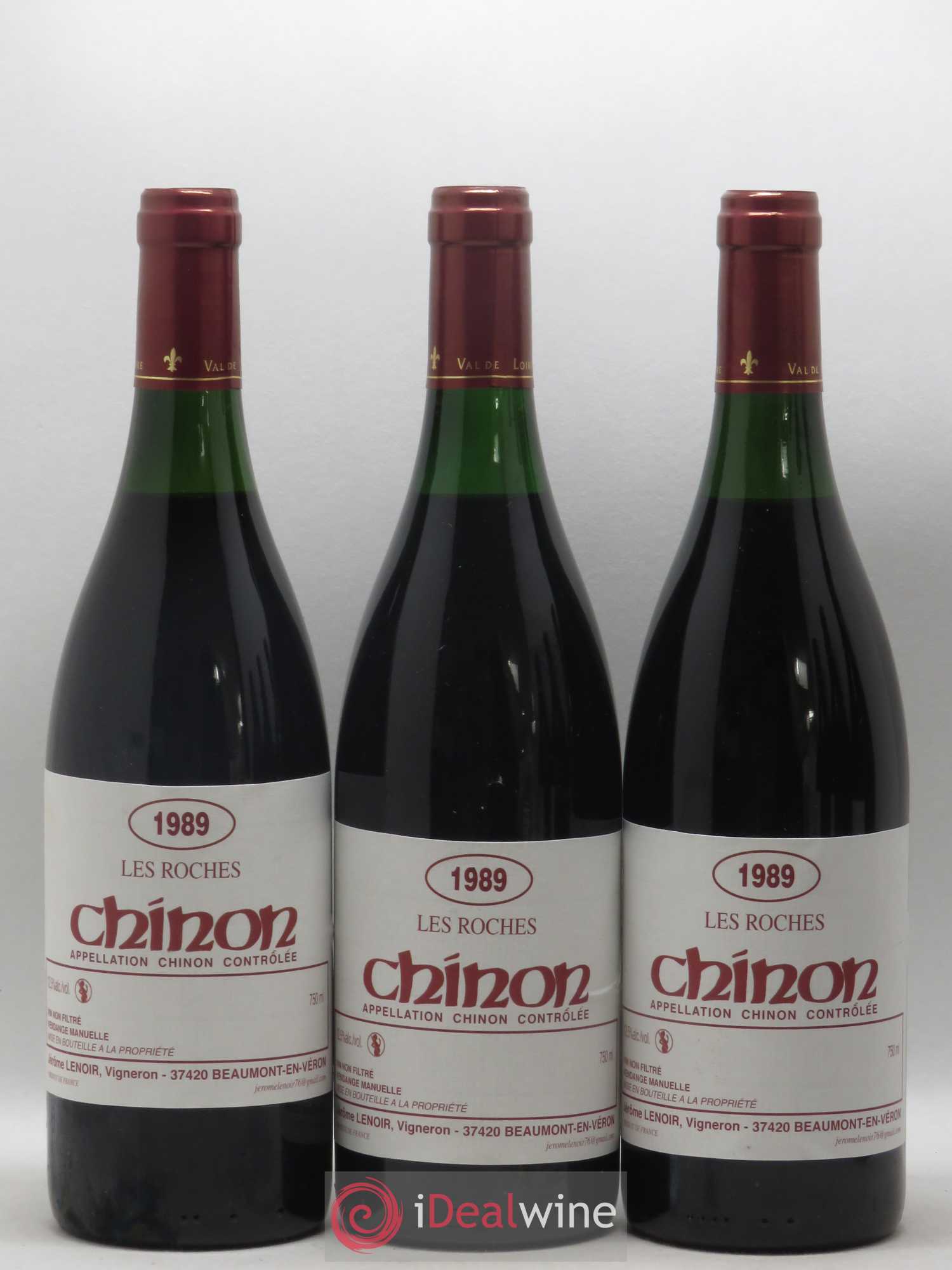 Chinon Les Roches Lenoir (Domaine) 1989 - Lot de 6 bouteilles - 1