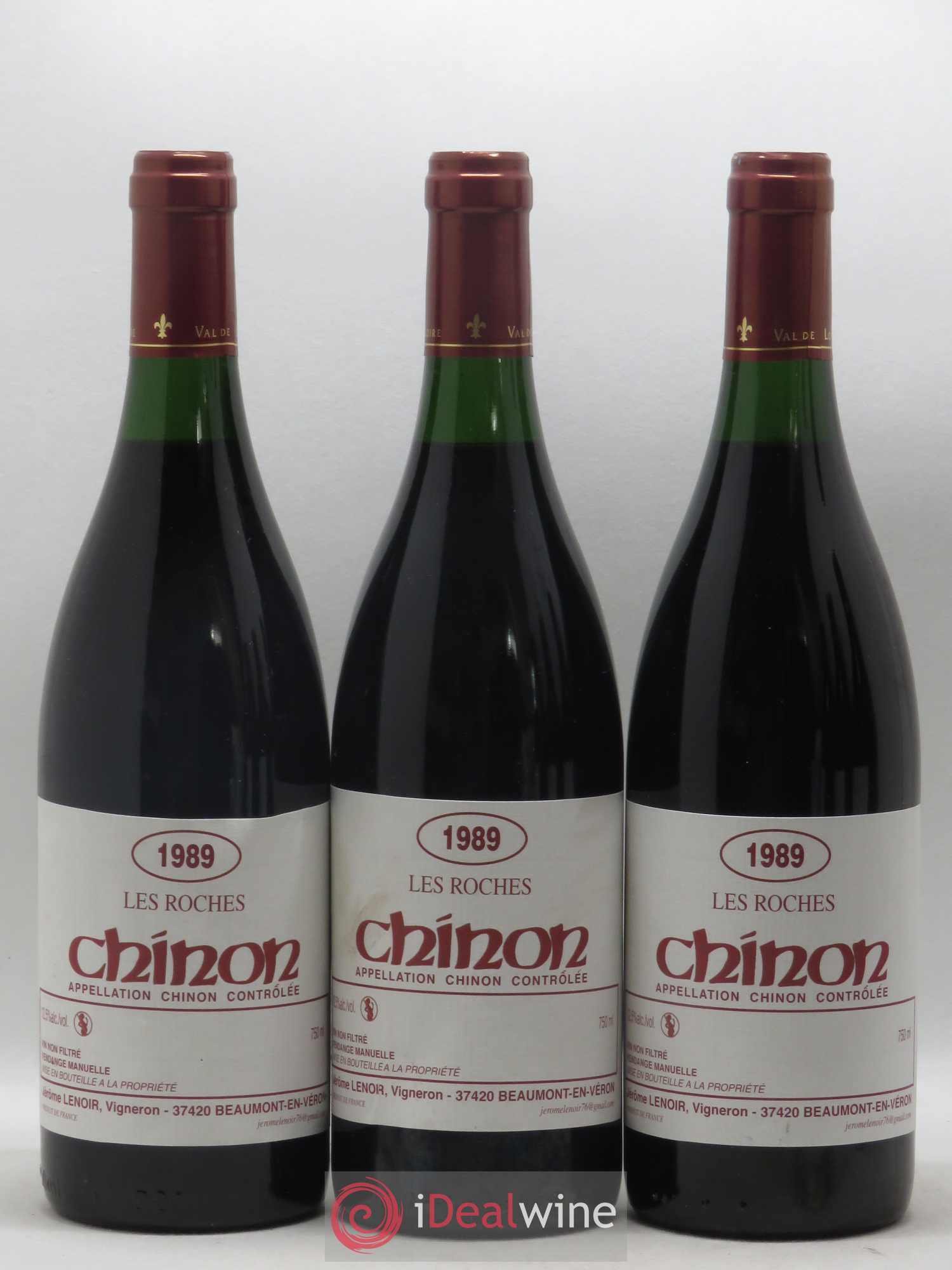 Chinon Les Roches Lenoir (Domaine) 1989 - Lot de 6 bouteilles - 1