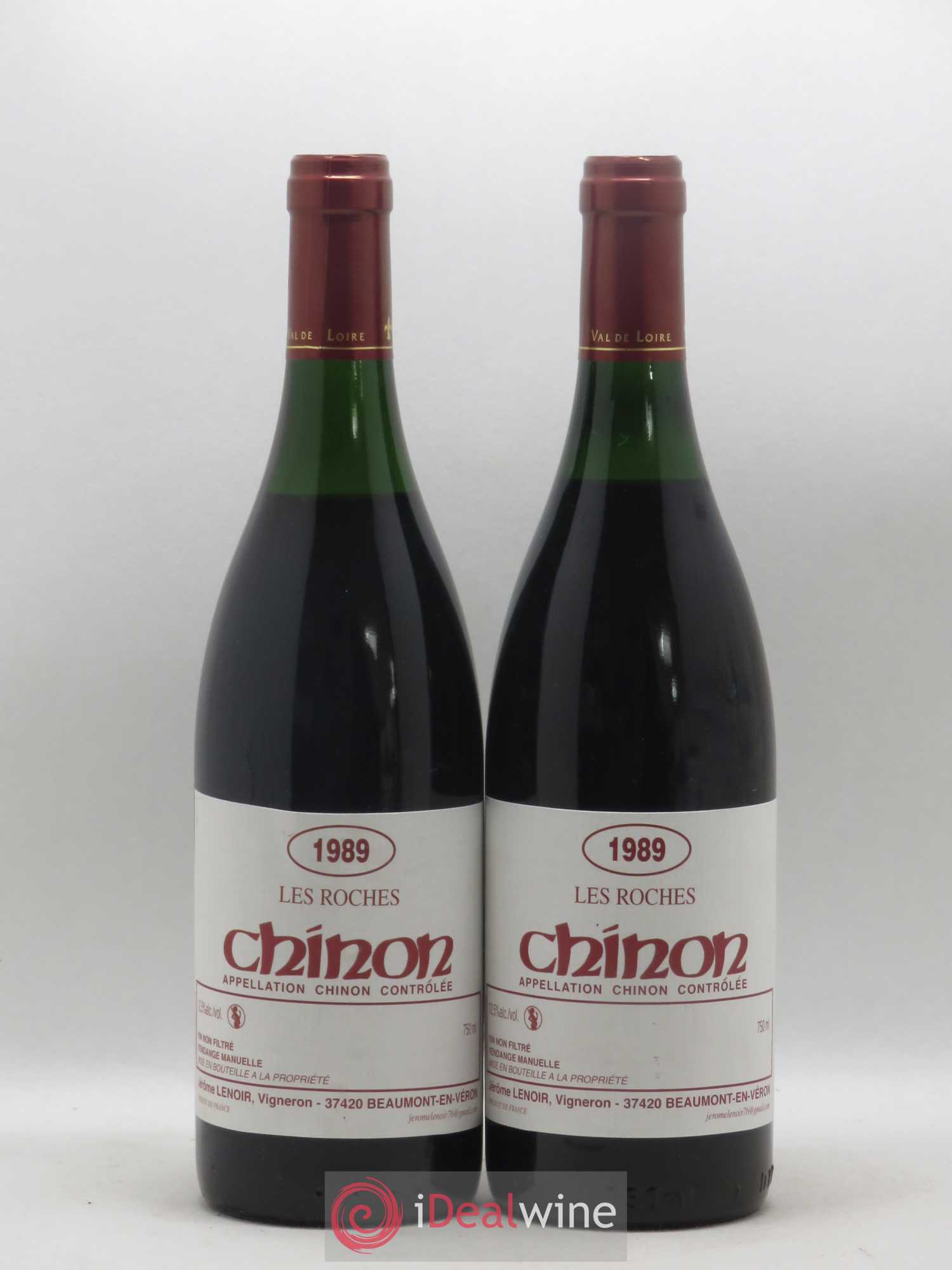 Chinon Les Roches Lenoir (Domaine) 1989 - Lot de 2 bouteilles - 0