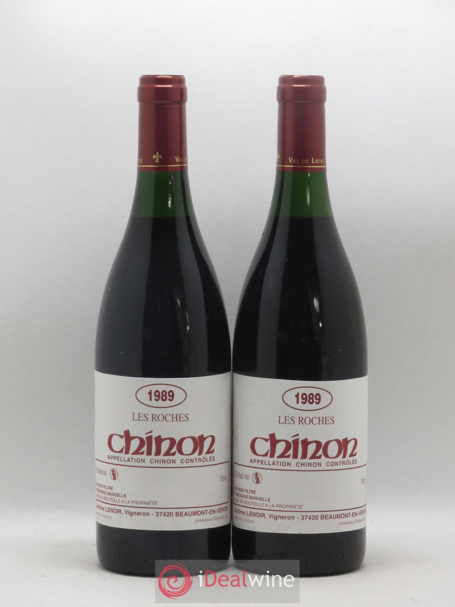 Chinon Les Roches Lenoir (Domaine) 1989 - Lot de 2 bouteilles - 0