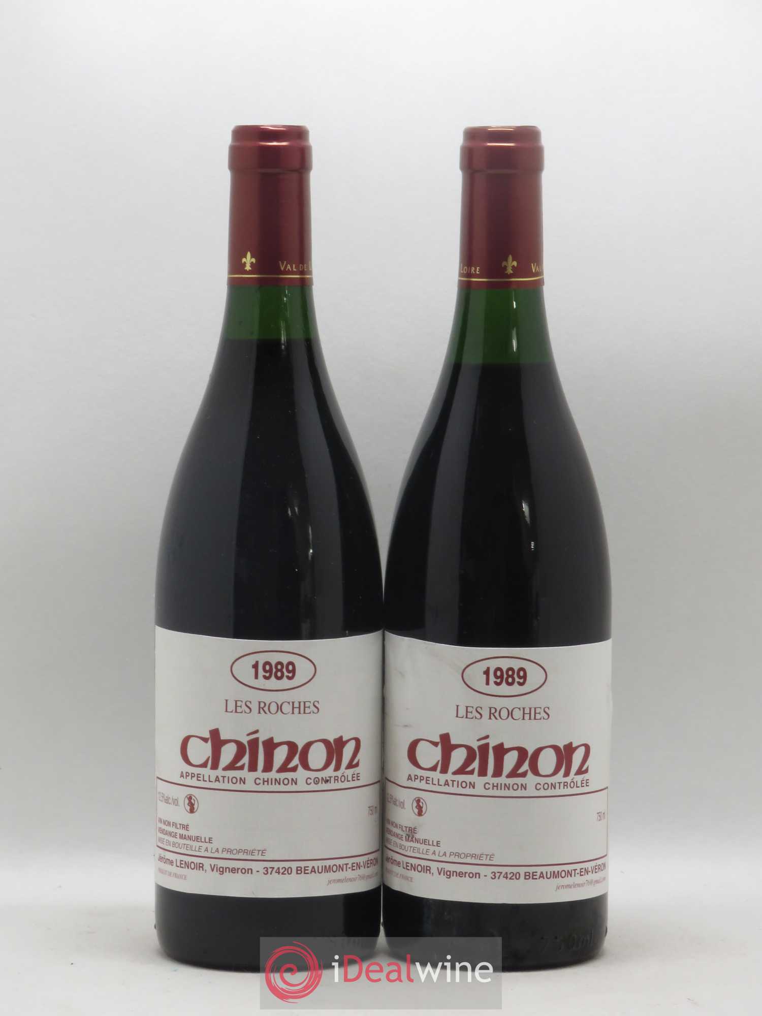 Chinon Les Roches Lenoir (Domaine) 1989 - Lot de 2 bouteilles - 0