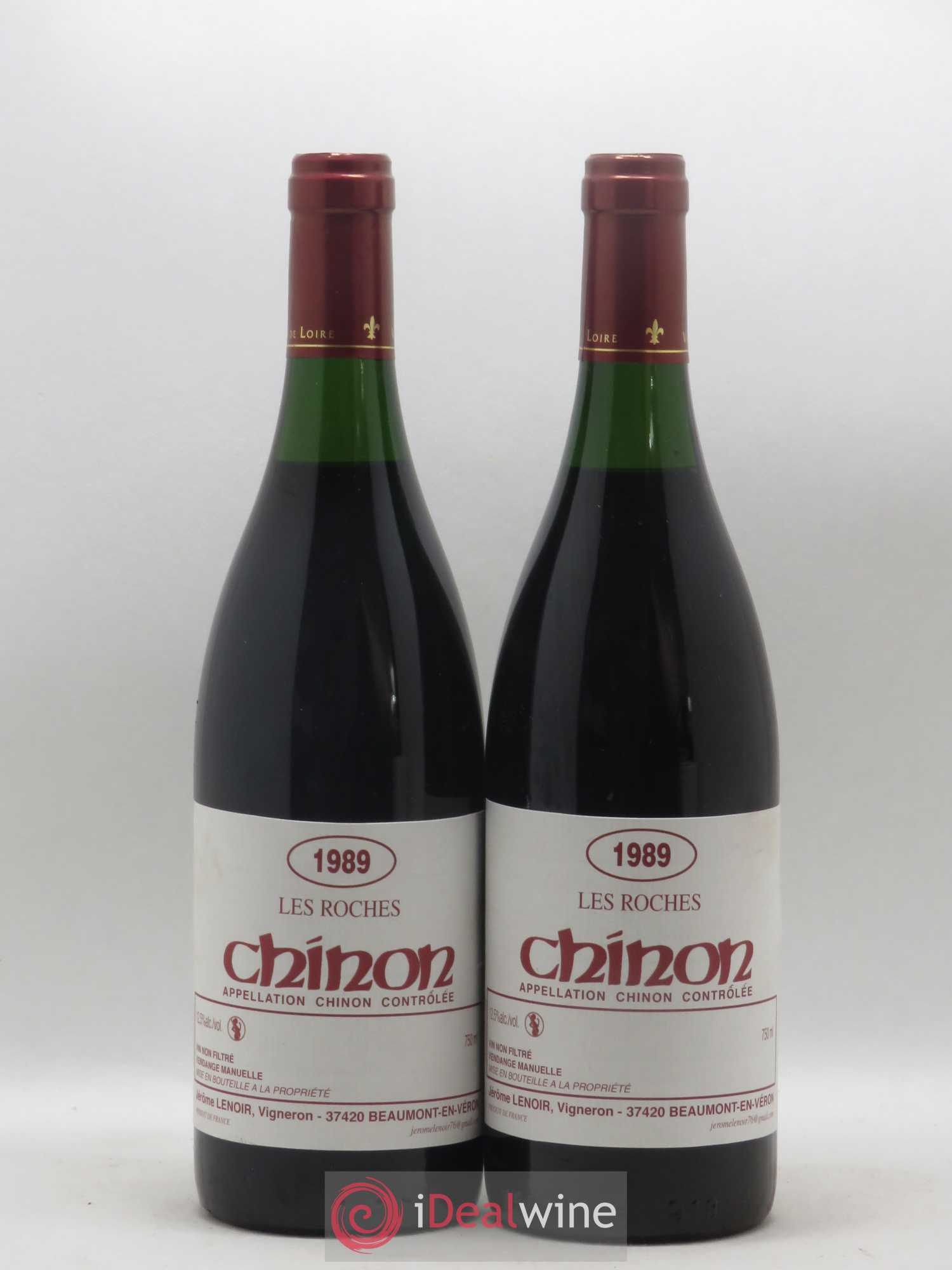 Chinon Les Roches Lenoir (Domaine) 1989 - Lot de 2 bouteilles - 0