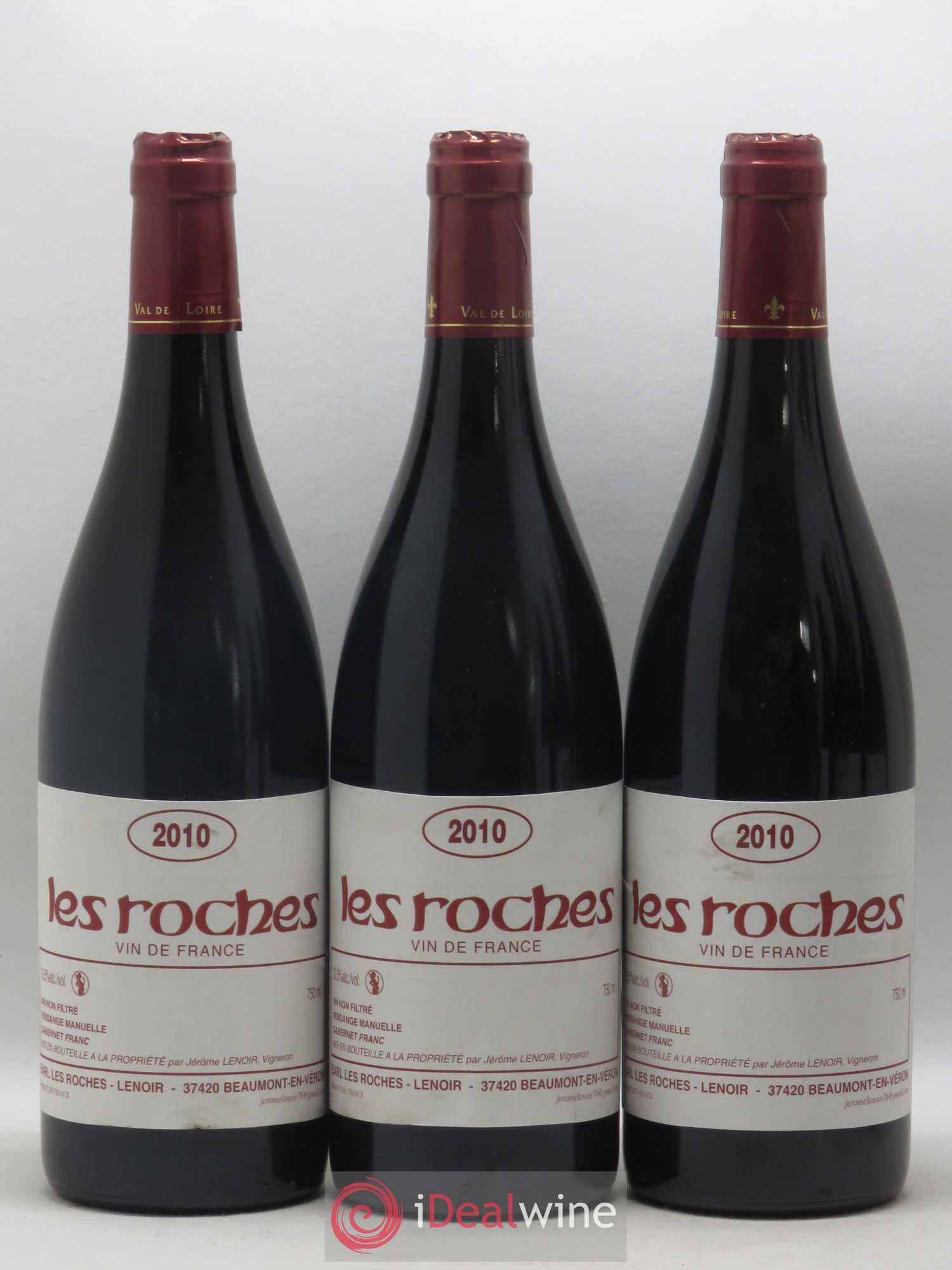 Vin de France Les Roches Lenoir (Domaine) 2010 - Lot de 6 bouteilles - 1