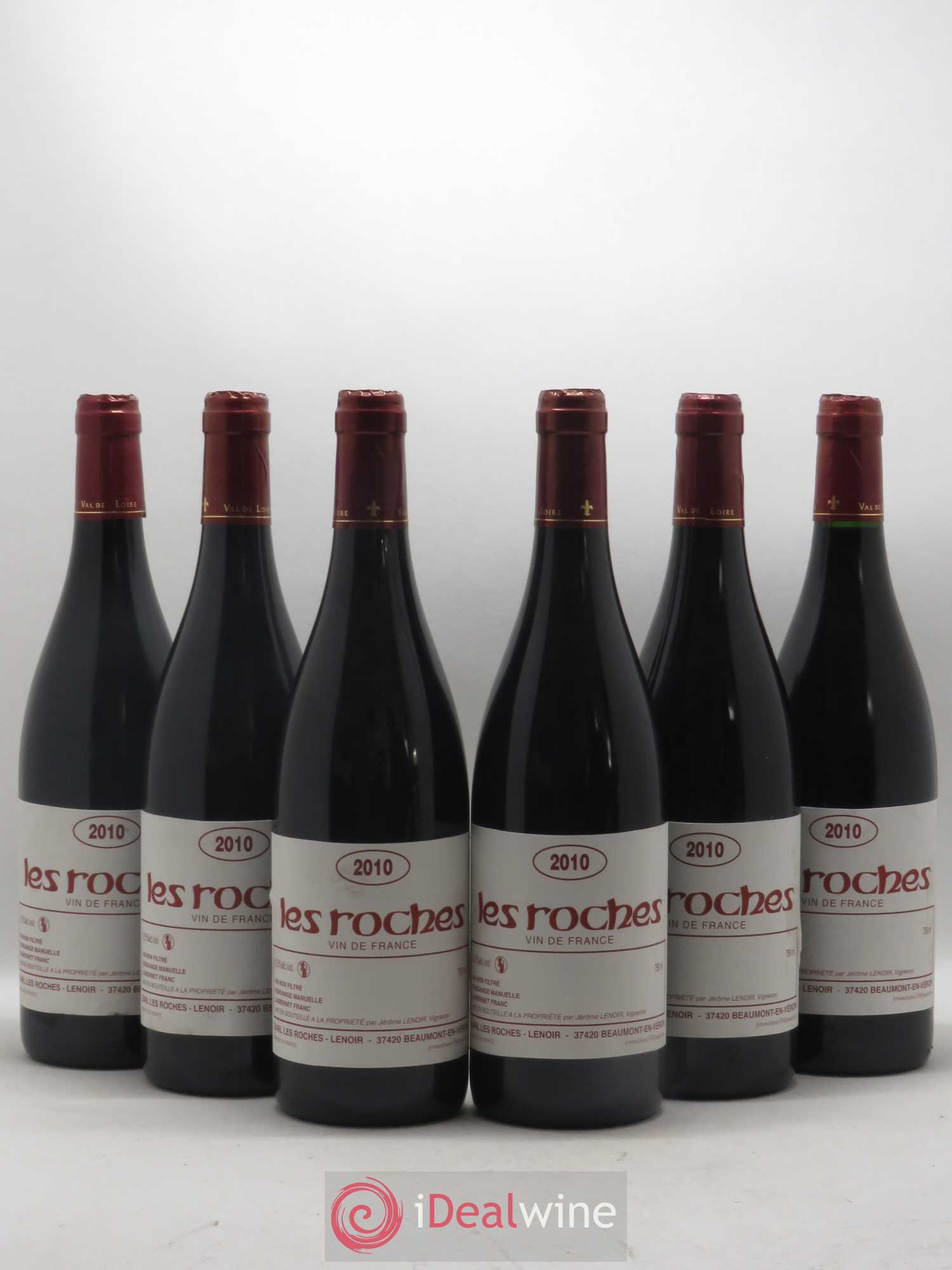 Vin de France Les Roches Lenoir (Domaine) 2010 - Lot de 6 bouteilles - 0