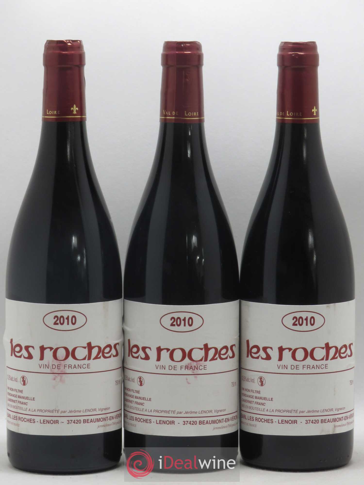 Vin de France Les Roches Lenoir (Domaine) 2010 - Lot de 3 bouteilles - 0