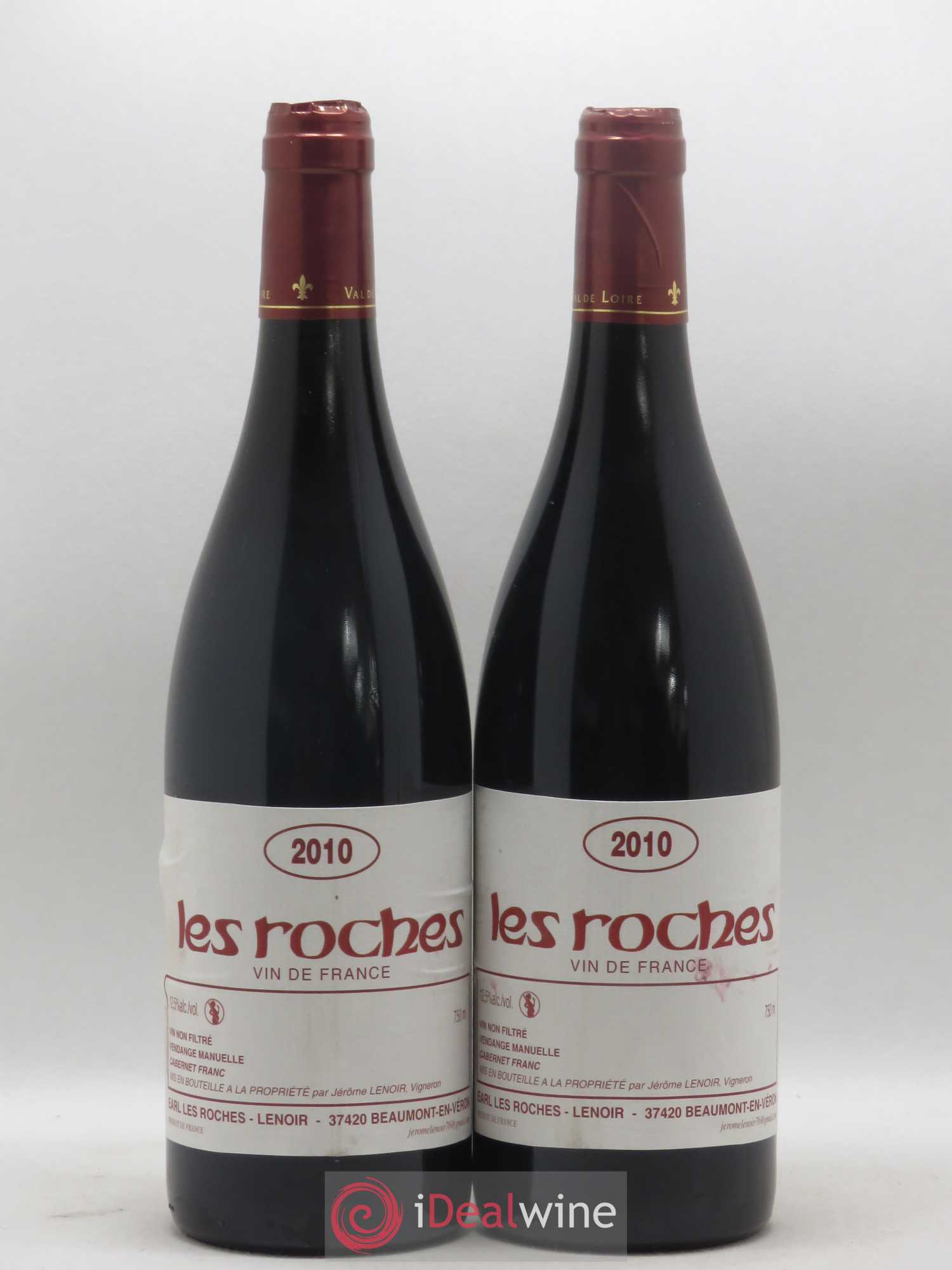 Vin de France Les Roches Lenoir (Domaine) 2010 - Lot de 2 bouteilles - 0