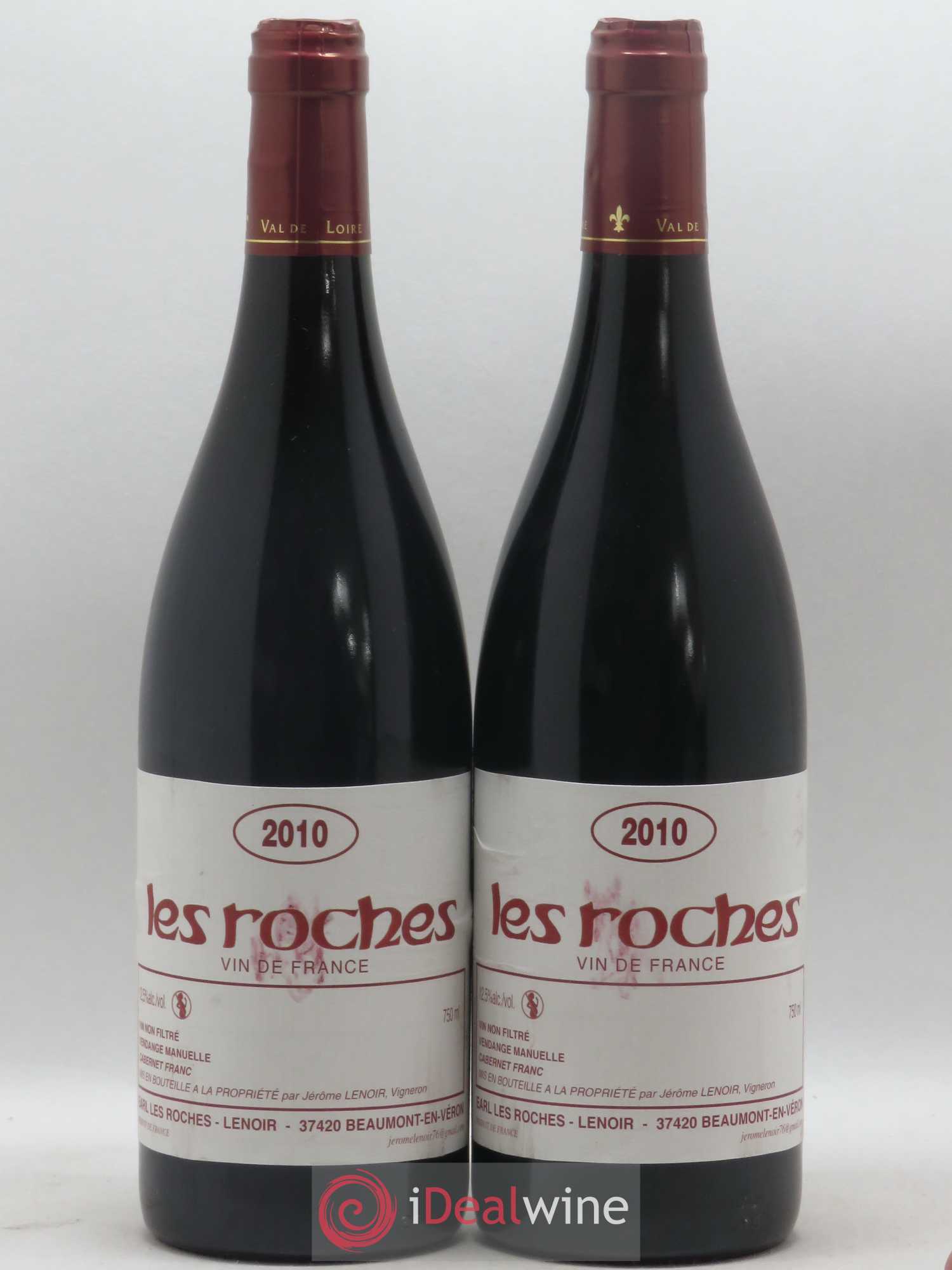 Vin de France Les Roches Lenoir (Domaine) 2010 - Lot de 2 bouteilles - 0