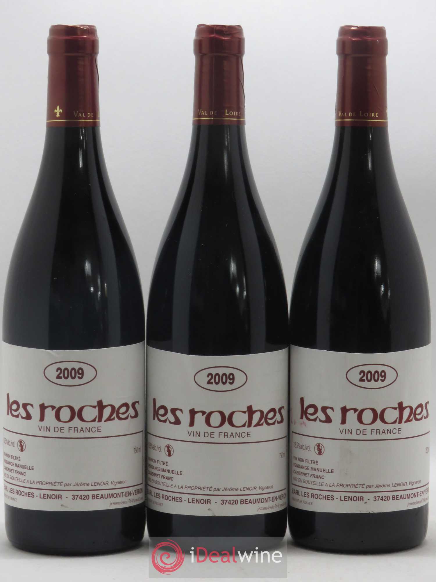 Vin de France Les Roches Lenoir (Domaine) 2009 - Lot de 3 bouteilles - 0