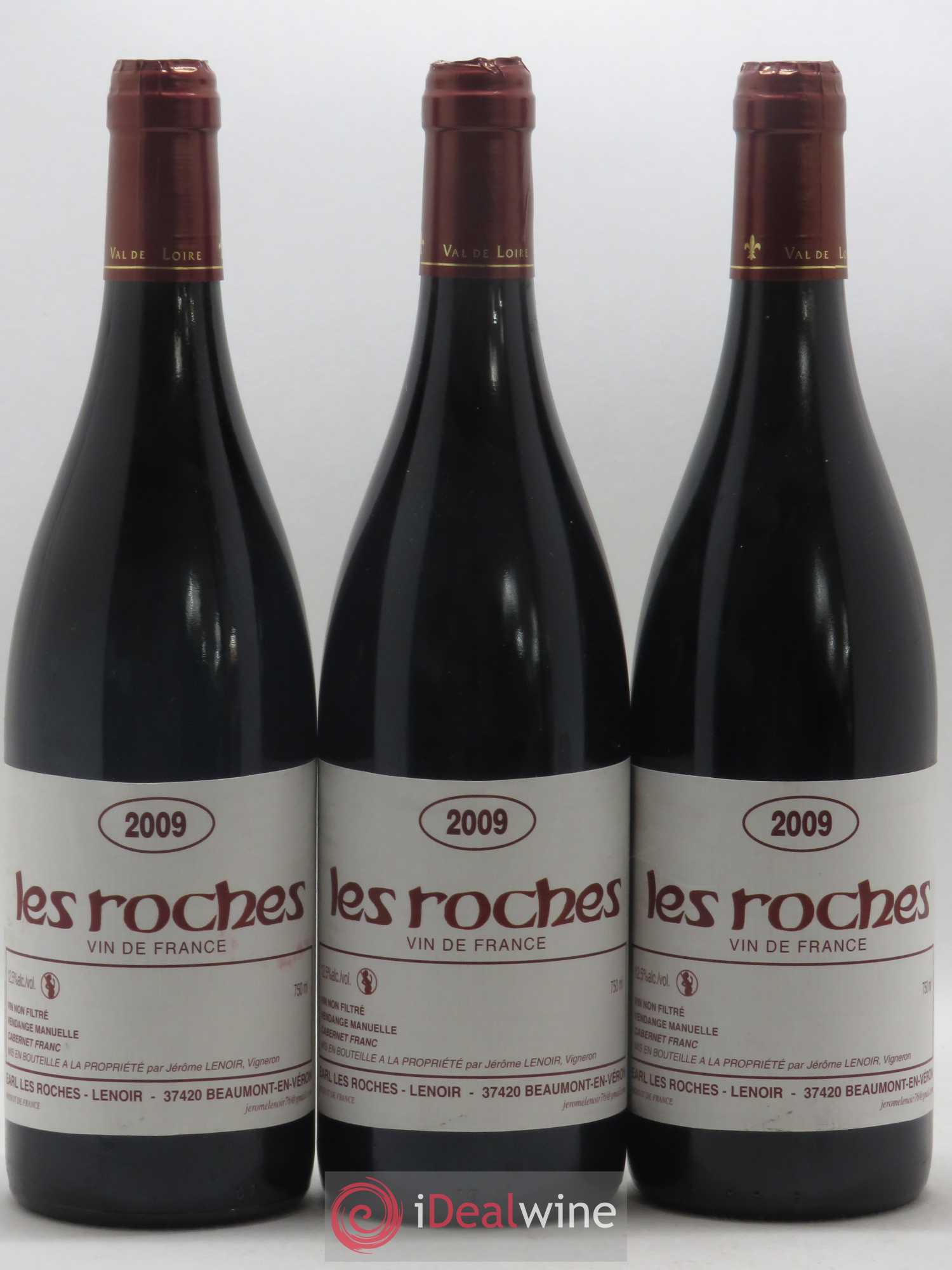 Vin de France Les Roches Lenoir (Domaine) 2009 - Lot de 3 bouteilles - 0
