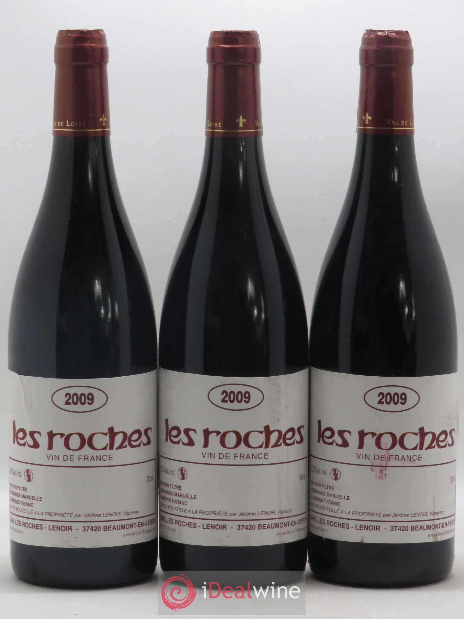 Vin de France Les Roches Lenoir (Domaine) 2009 - Lot de 3 bouteilles - 0