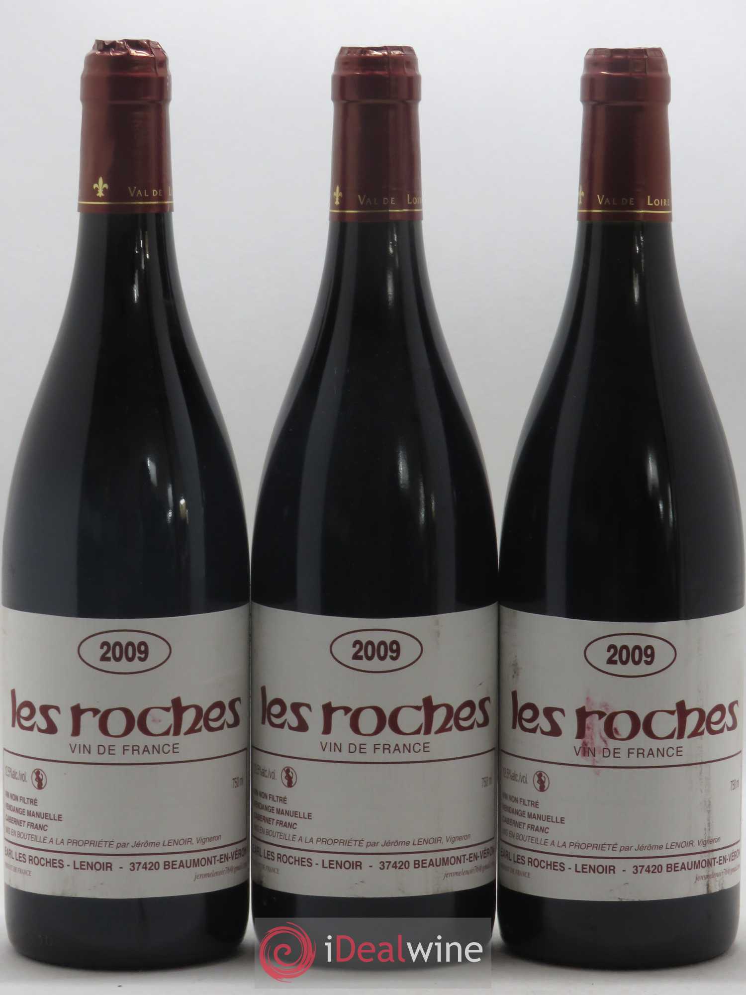 Vin de France Les Roches Lenoir (Domaine) 2009 - Lot de 3 bouteilles - 0