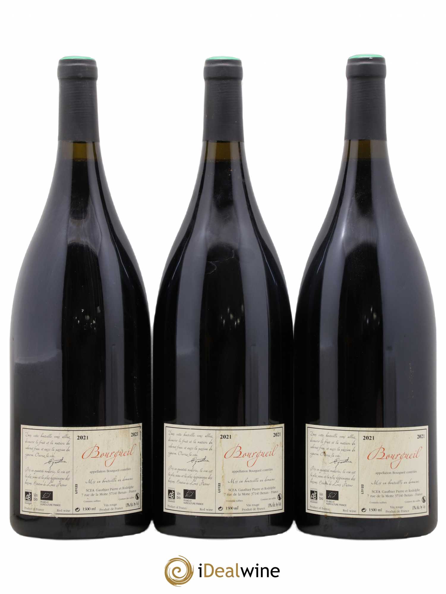 Bourgueil Jour de Soif Domaine du Bel Air 2021 - Lot de 3 magnums - 1