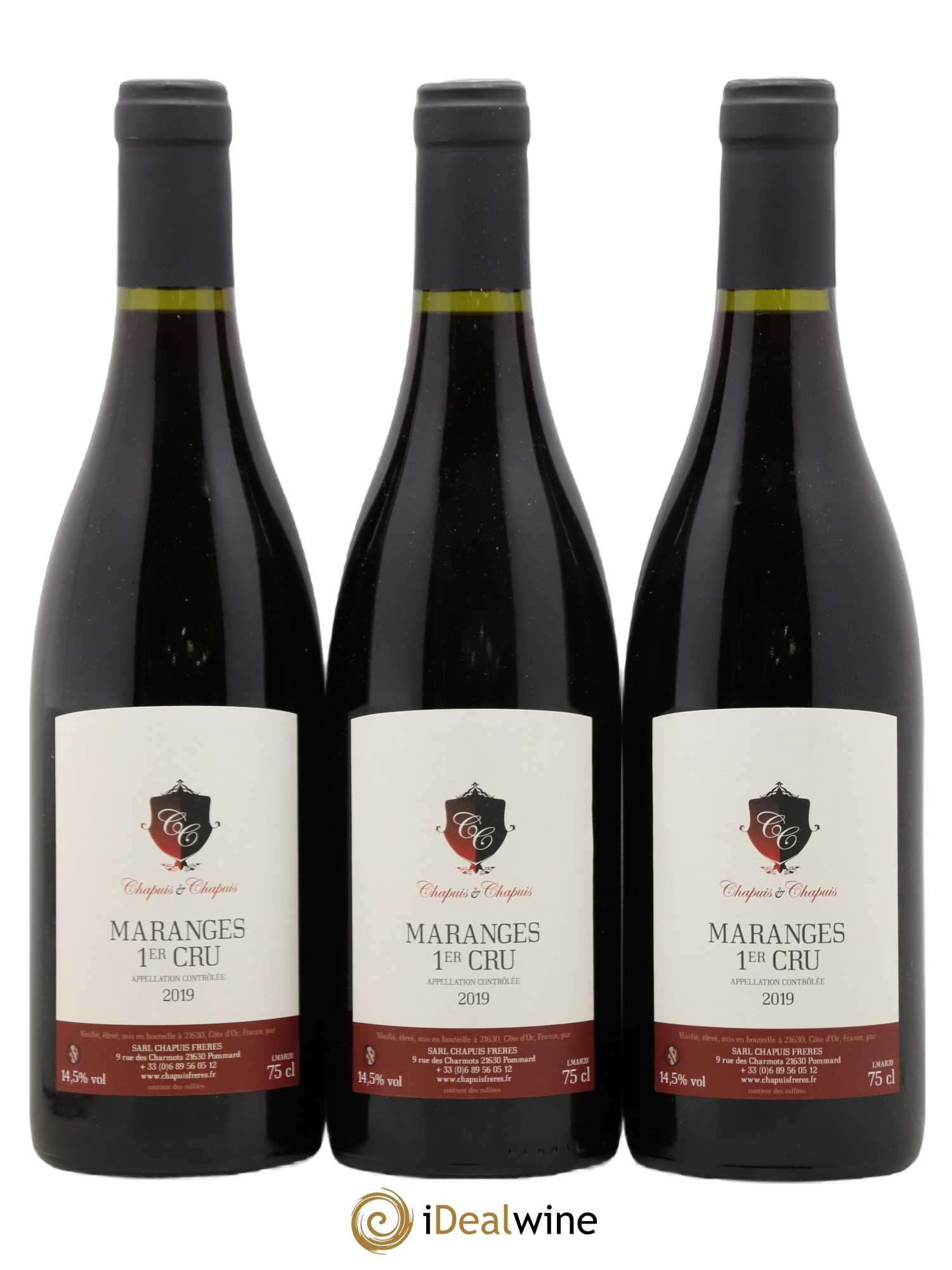 Maranges 1er Cru Chapuis 2019 - Lot de 3 bouteilles - 0