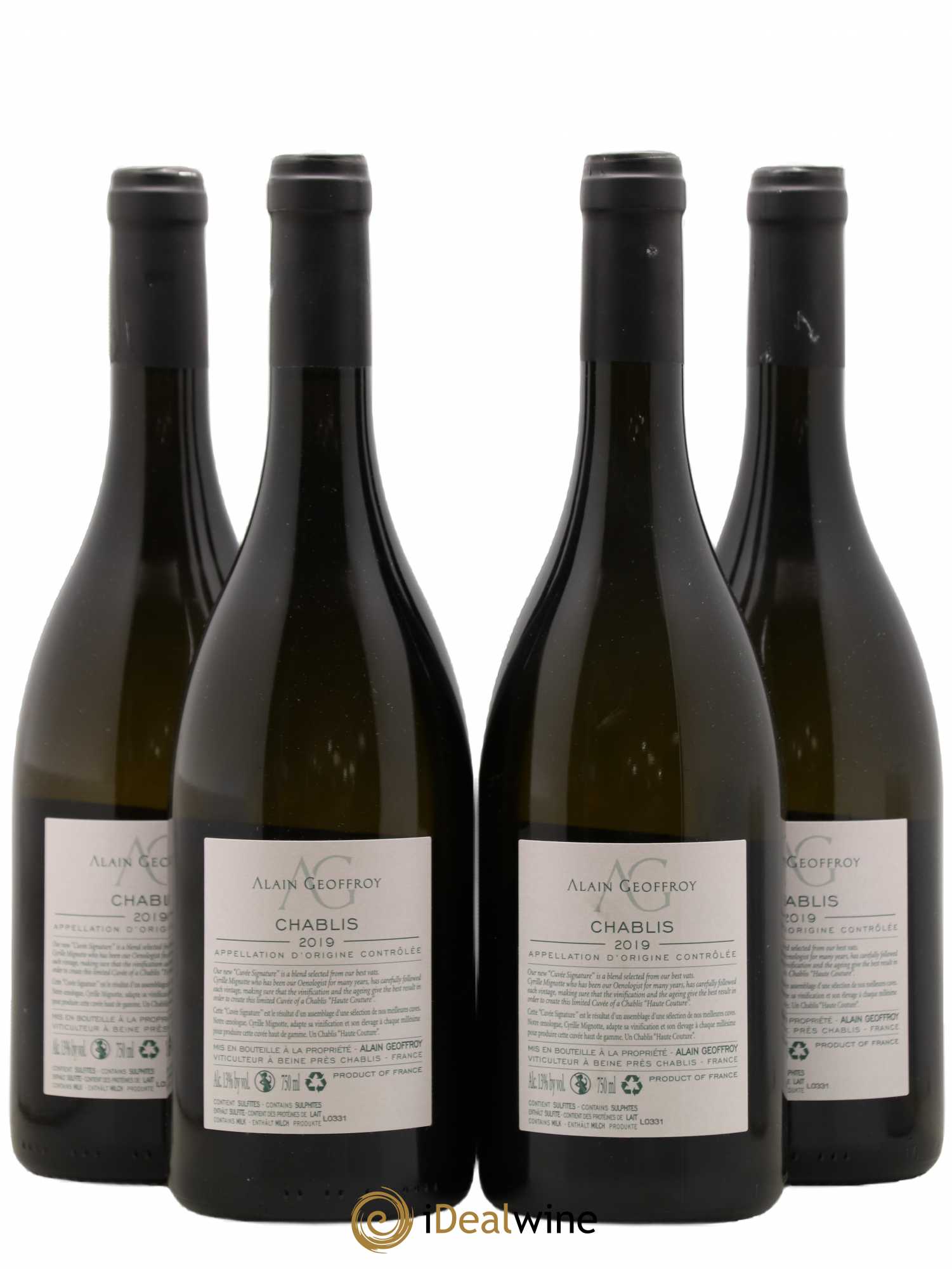 Chablis Signature A Geoffroy 2019 - Posten von 4 Flaschen - 1