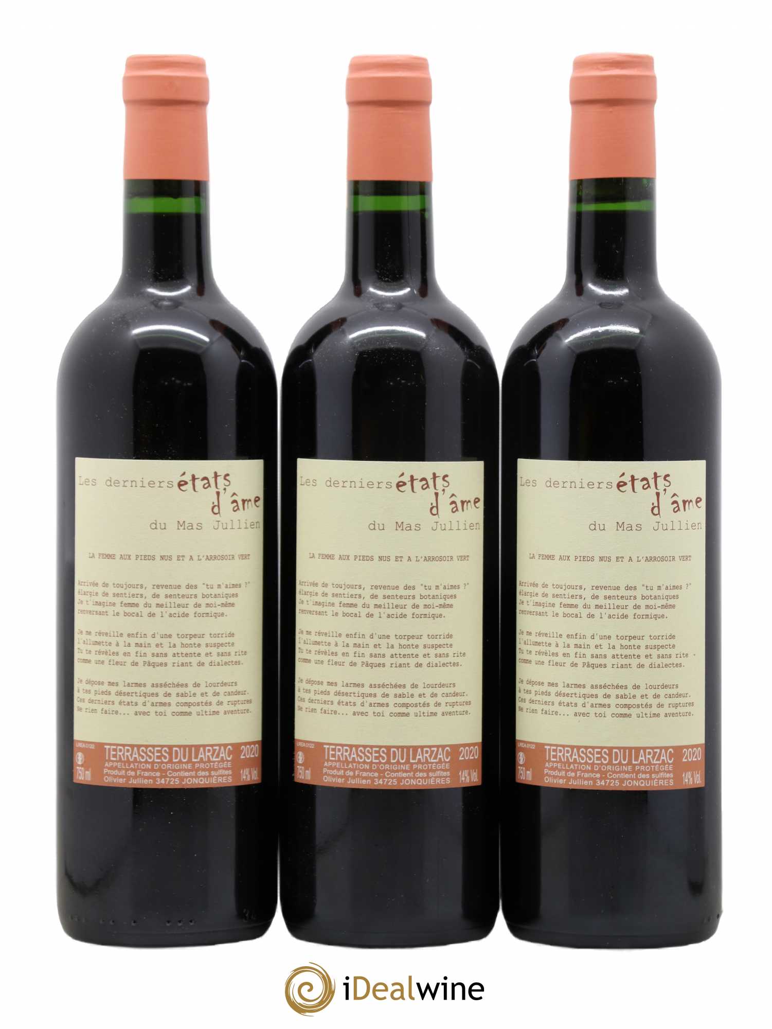 Terrasses du Larzac Mas Jullien Les derniers états d'âme Olivier Jullien 2020 - Lot de 3 bouteilles - 0