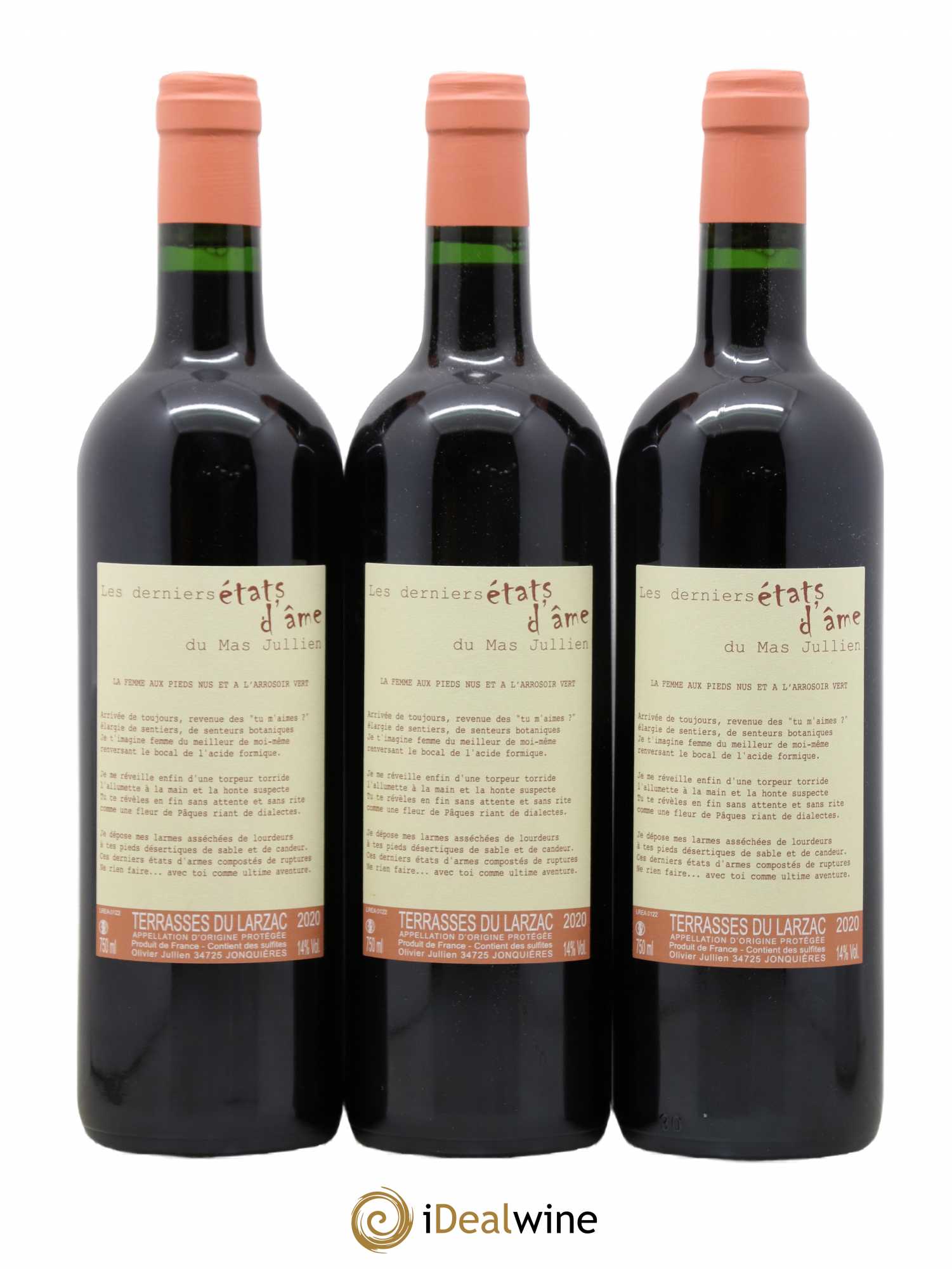 Terrasses du Larzac Mas Jullien Les derniers états d'âme Olivier Jullien 2020 - Lot de 3 bouteilles - 0