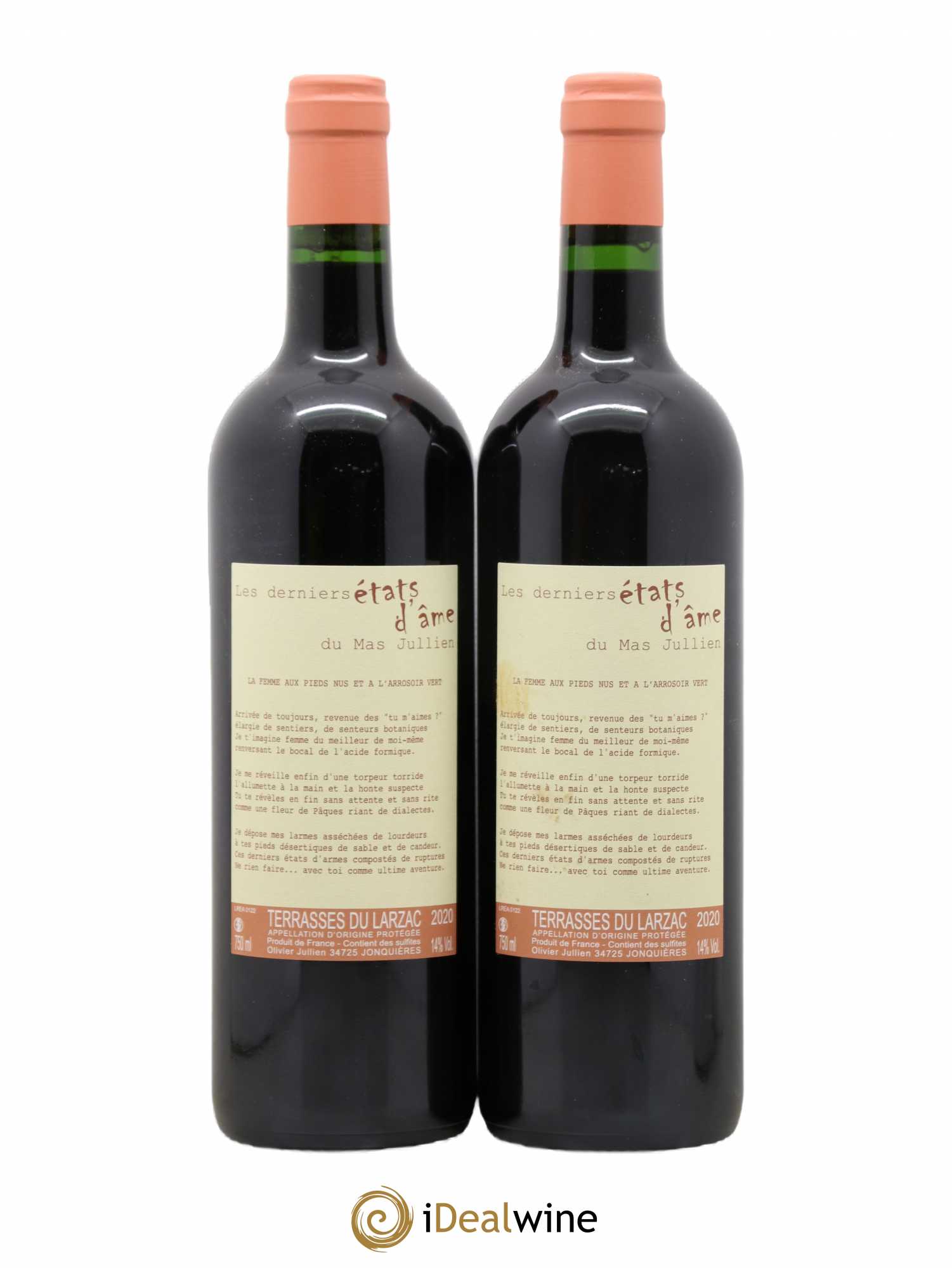 Terrasses du Larzac Mas Jullien Les derniers états d'âme Olivier Jullien 2020 - Lot de 2 bouteilles - 0