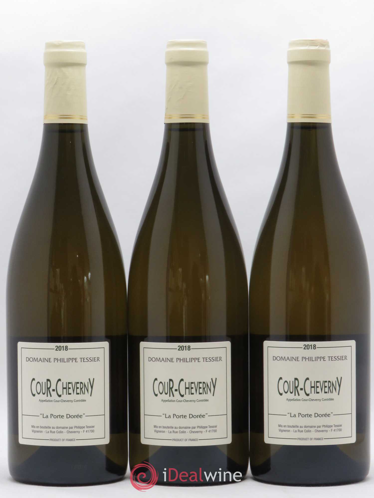 Cour-Cheverny La Porte Dorée P Tessier 2018 - Posten von 3 Flaschen - 0