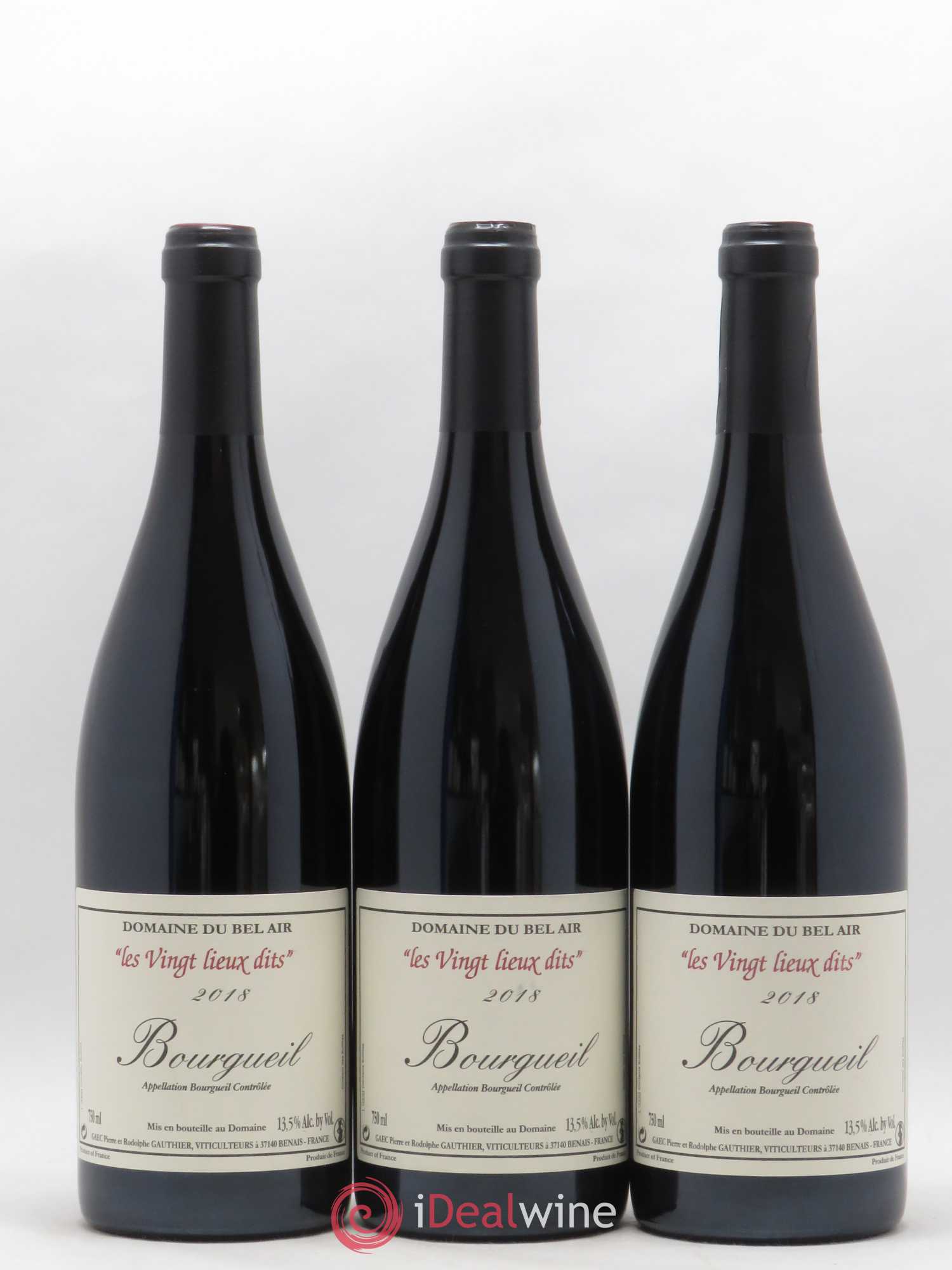 Bourgueil Vingt Lieux Dits Domaine du Bel Air 2018 - Lot de 3 bouteilles - 0