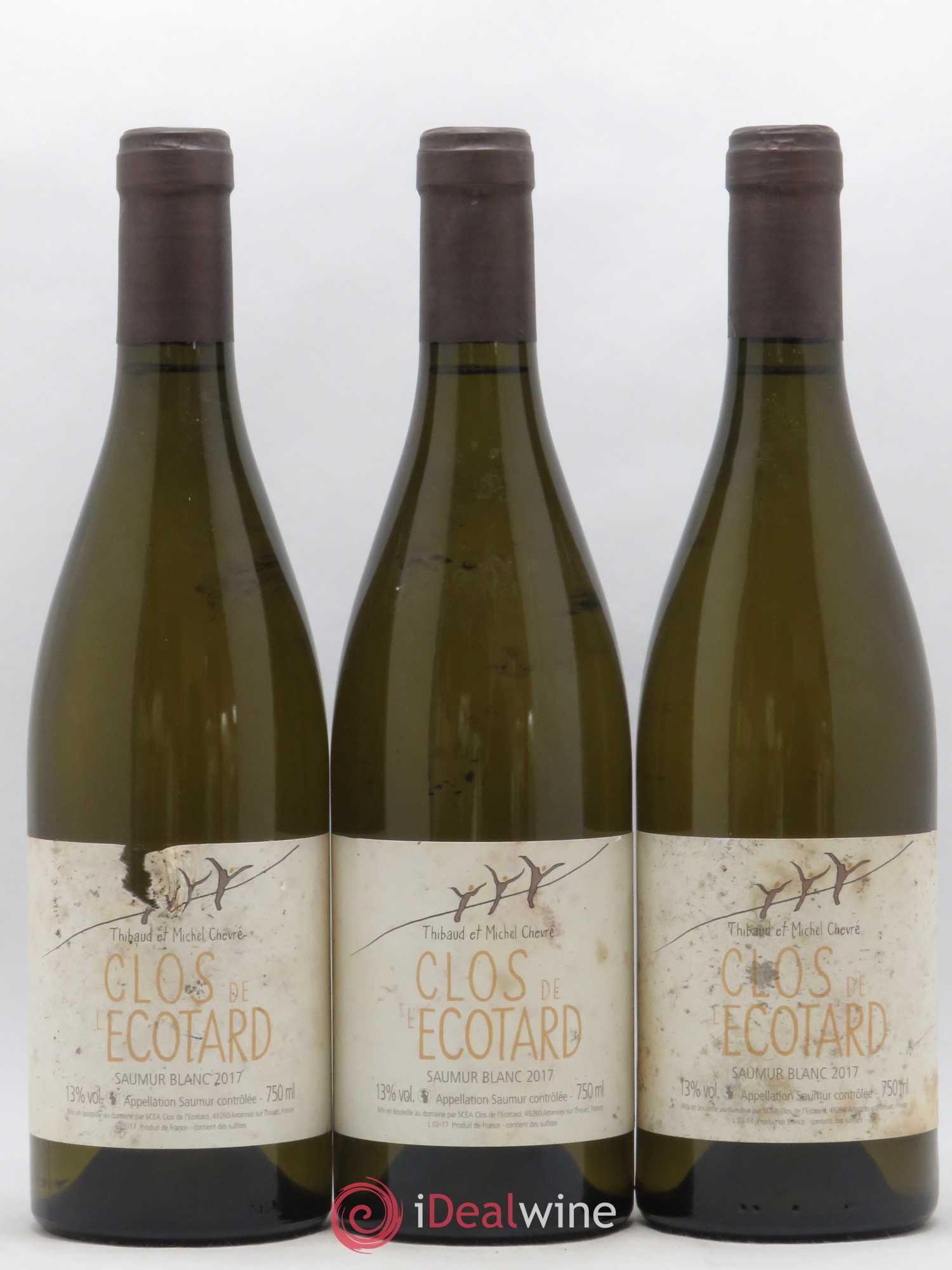 Saumur Clos de l'écotard Michel Chevré 2017 - Lot de 3 bouteilles - 0