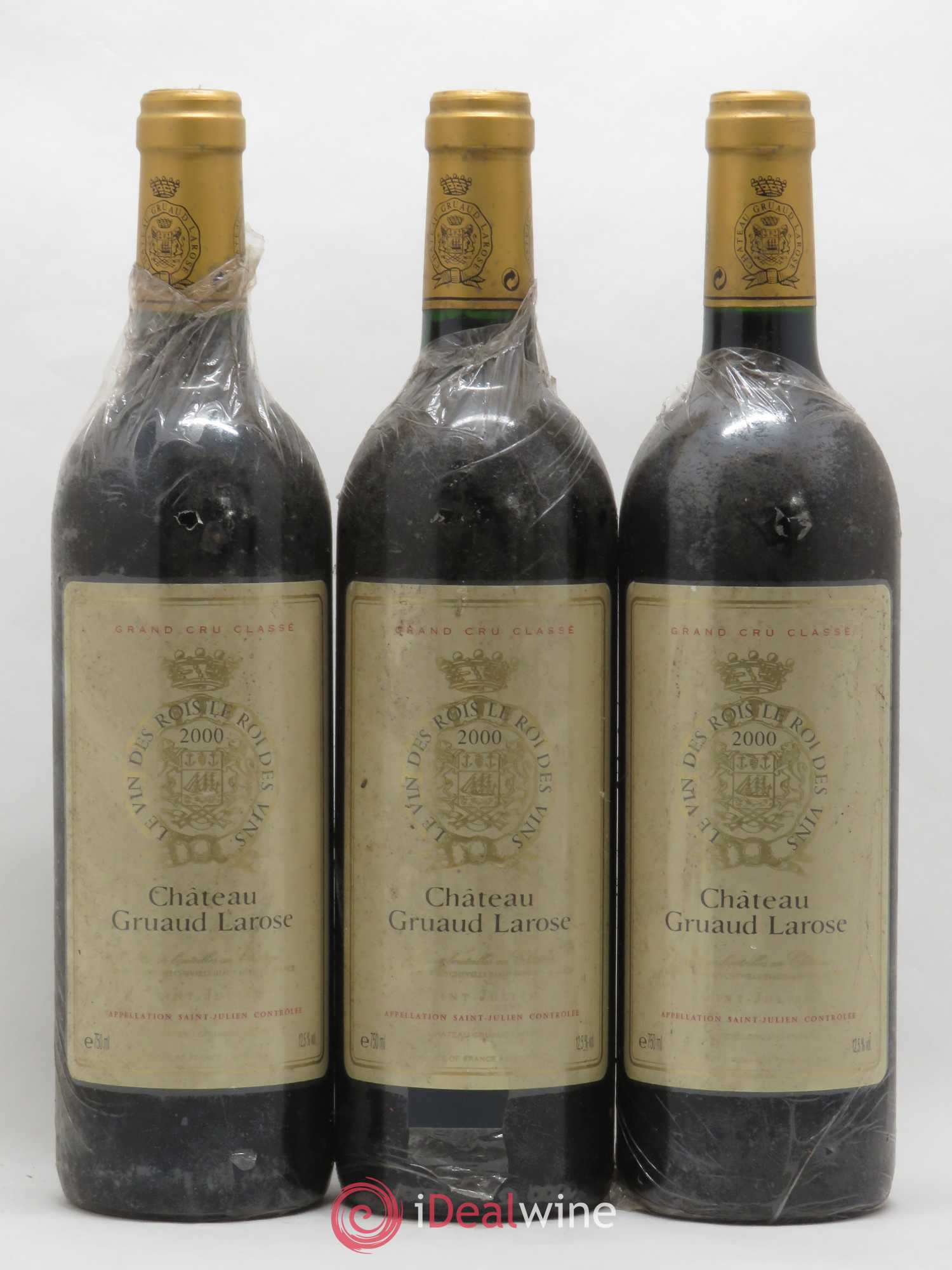 Château Gruaud Larose 2ème Grand Cru Classé 2000 - Lot de 3 bouteilles - 0