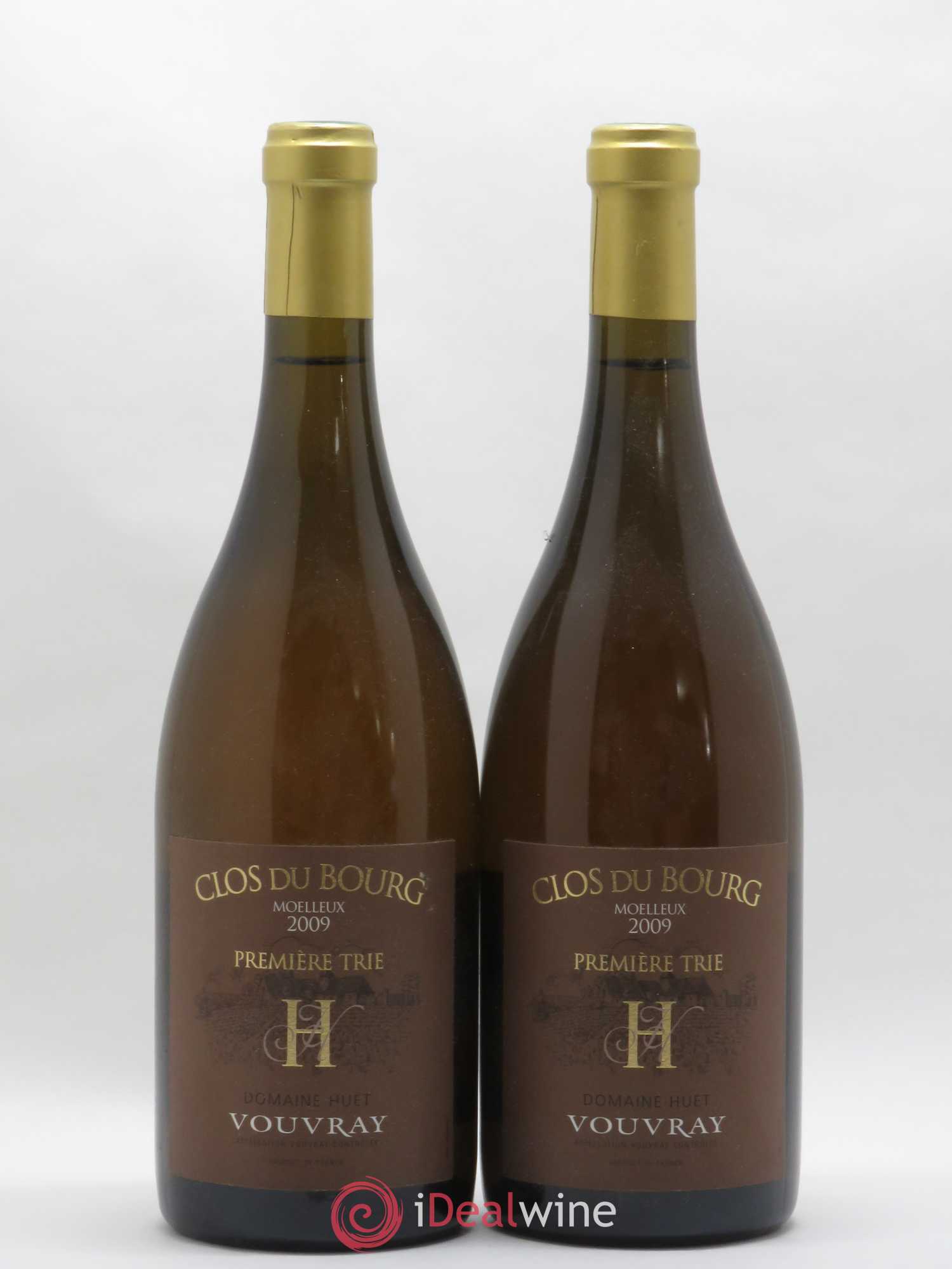Vouvray Clos du Bourg Moelleux 1ère trie Domaine Huet 2009 - Lotto di 2 bottiglie - 0
