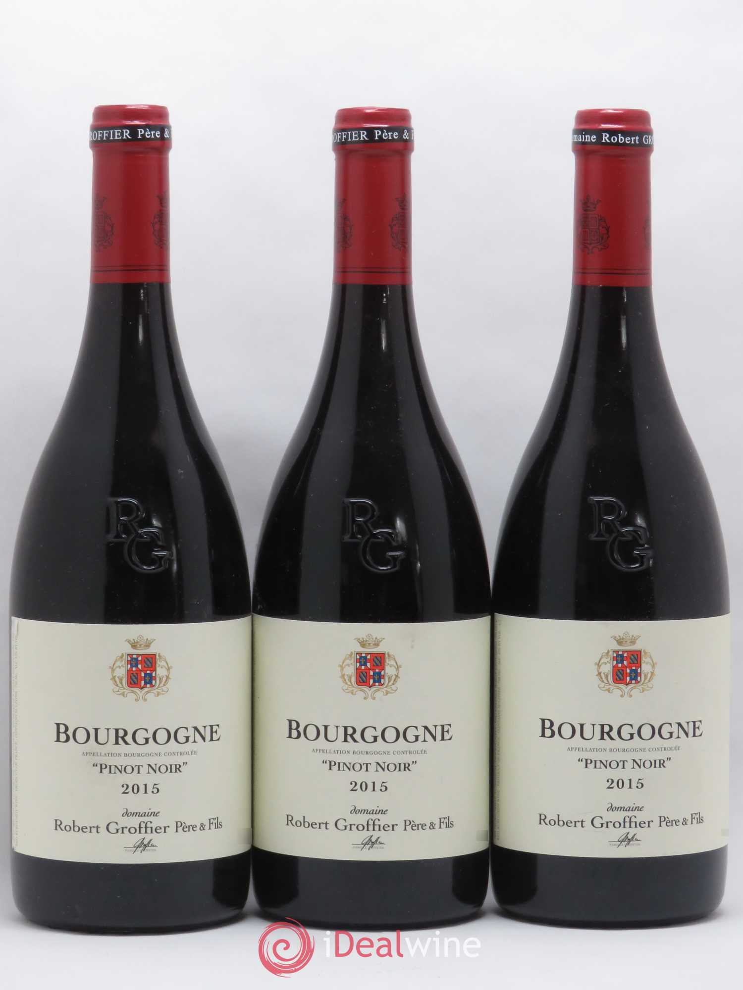 Bourgogne Robert Groffier Père & Fils (Domaine) pinot noir 2015 - Lot de 3 bouteilles - 0