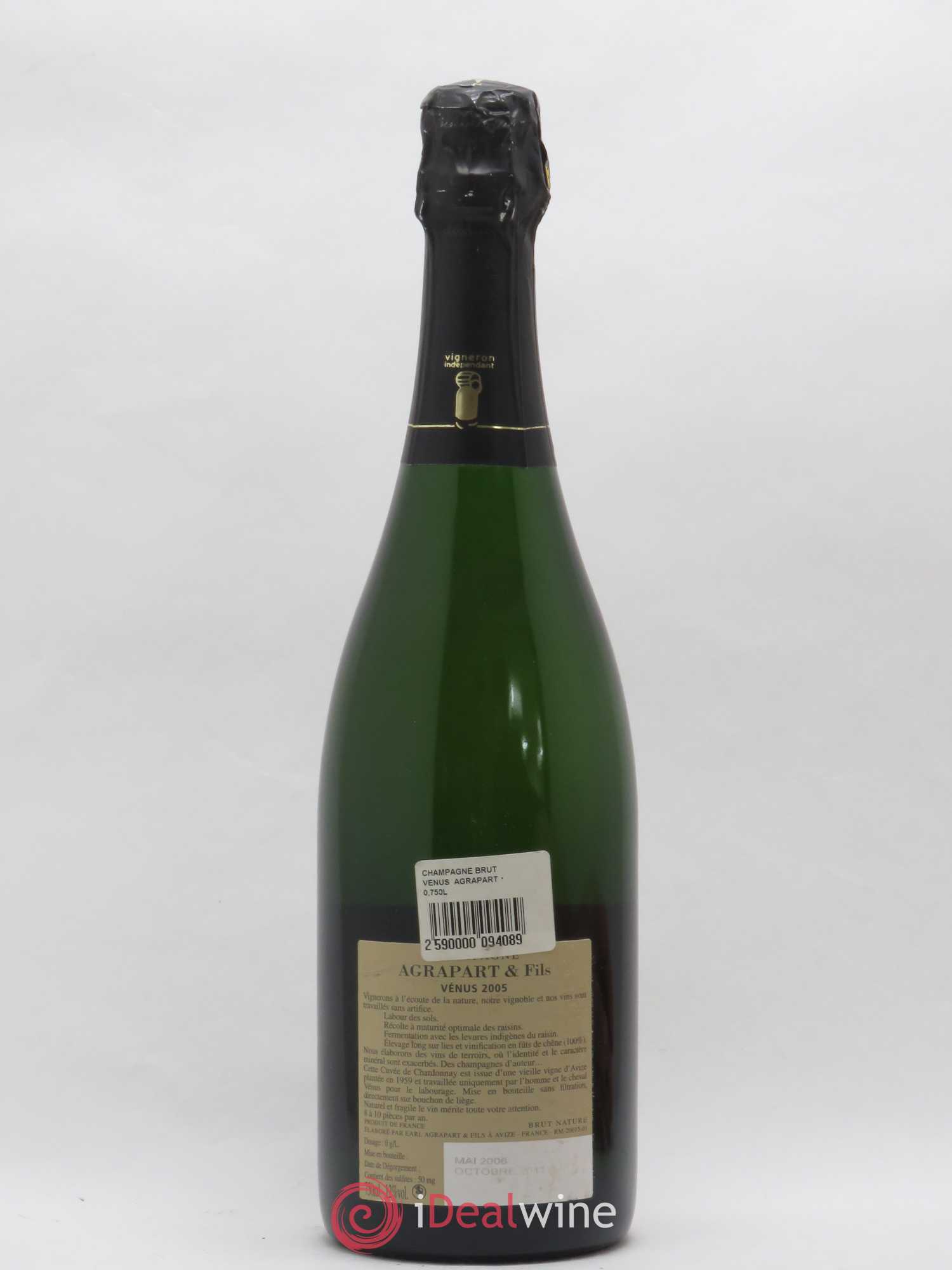 Vénus Blanc de Blancs Brut Nature Pascal Agrapart 2005 - Lot de 1 bouteille - 1