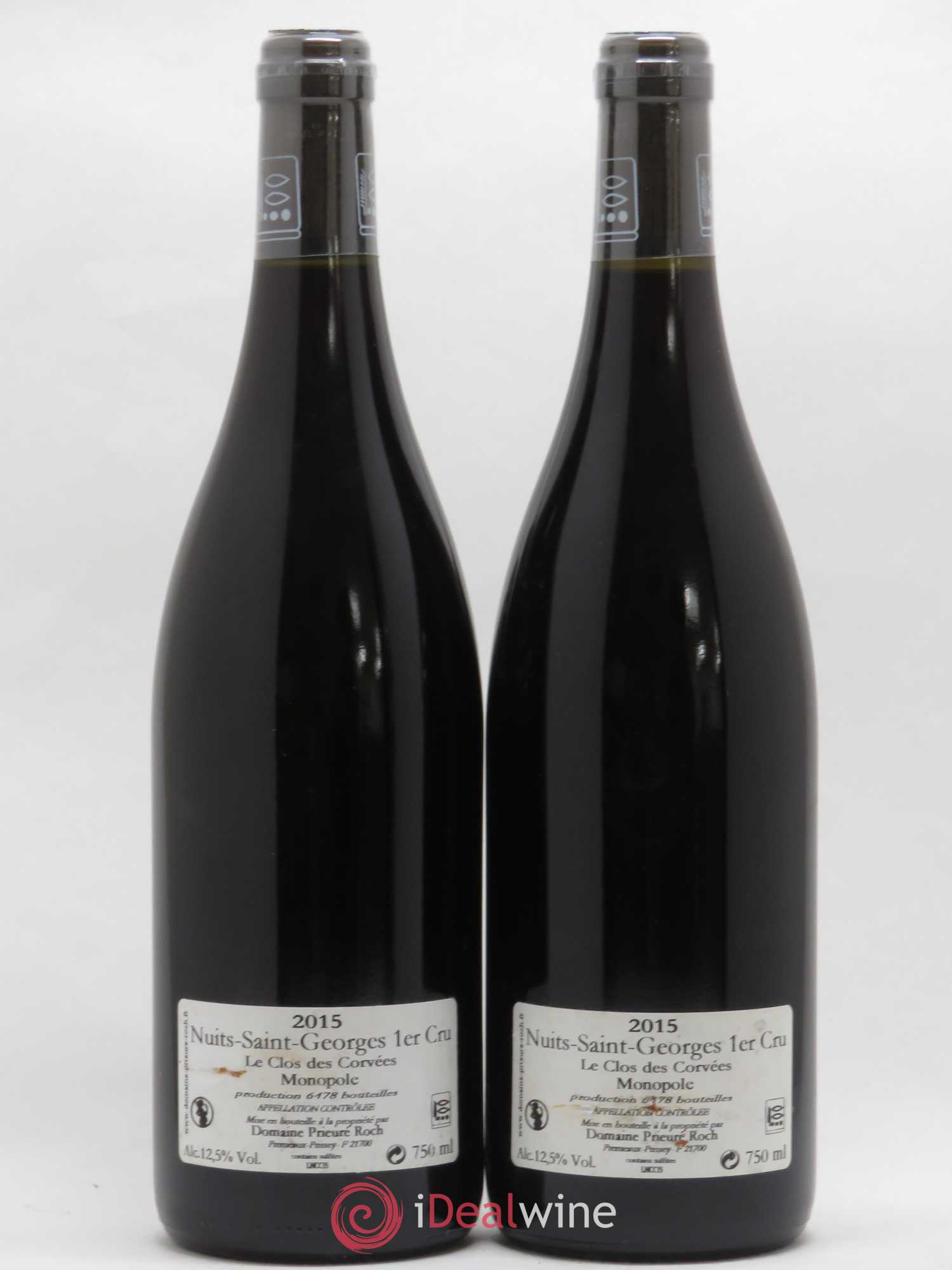 Nuits-Saint-Georges 1er Cru Le Clos des Corvées Prieuré Roch 2015 - Lot de 2 bouteilles - 1