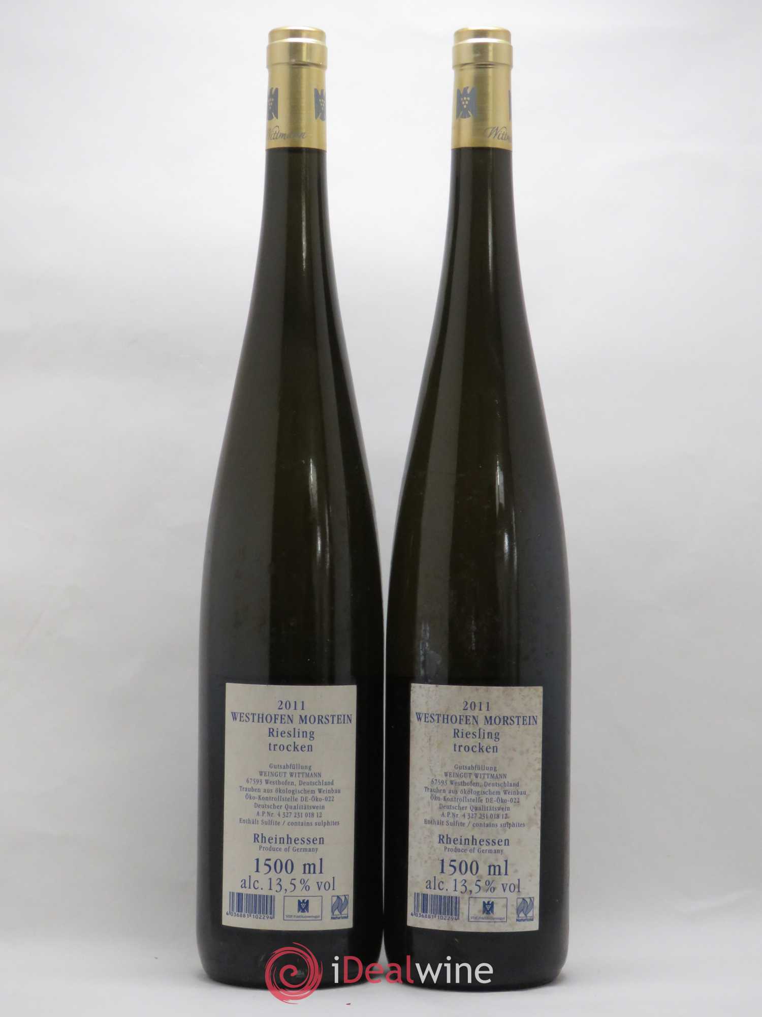 Allemagne Rheinhessen Riesling Trocken Westhofen Morstein GG Wittmann 2011 - Posten von 2 Magnum - 1