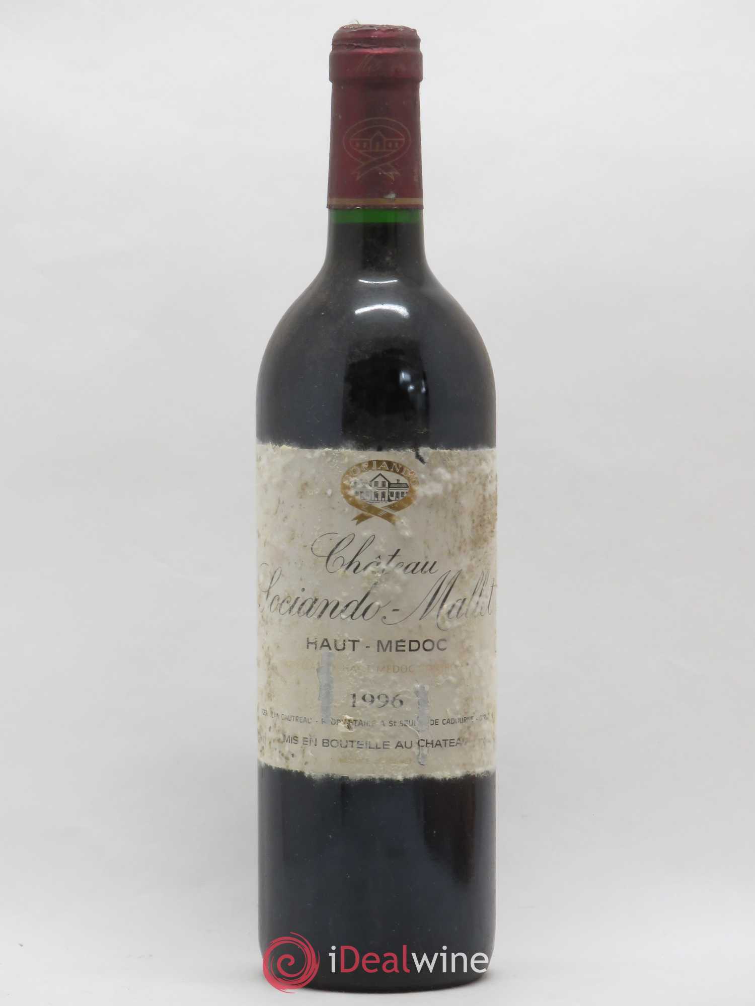 Château Sociando Mallet 1996 - Lot de 1 bouteille - 0