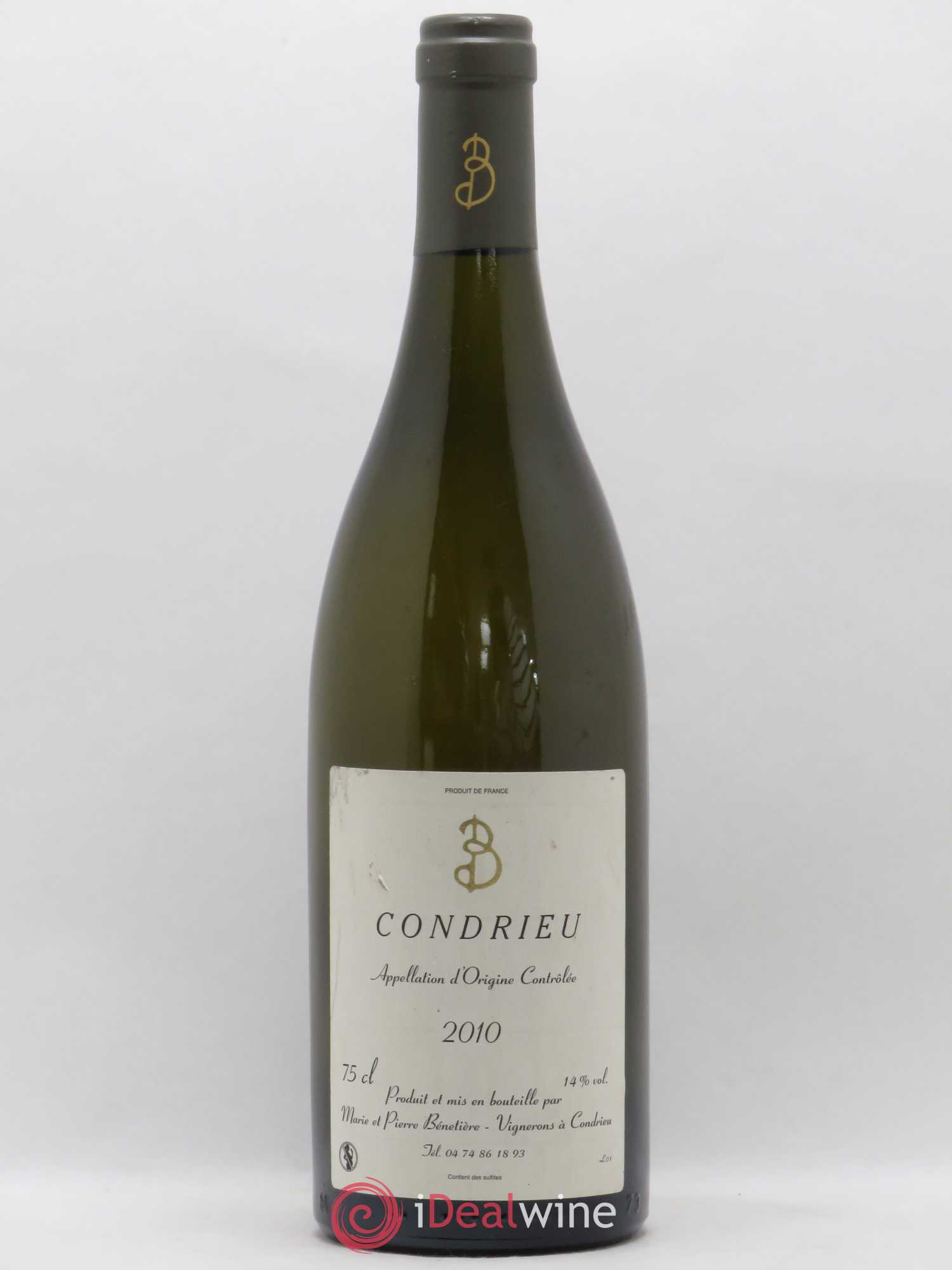 Condrieu Marie et Pierre Bénetière (Domaine) 2010 - Lot de 1 bouteille - 0