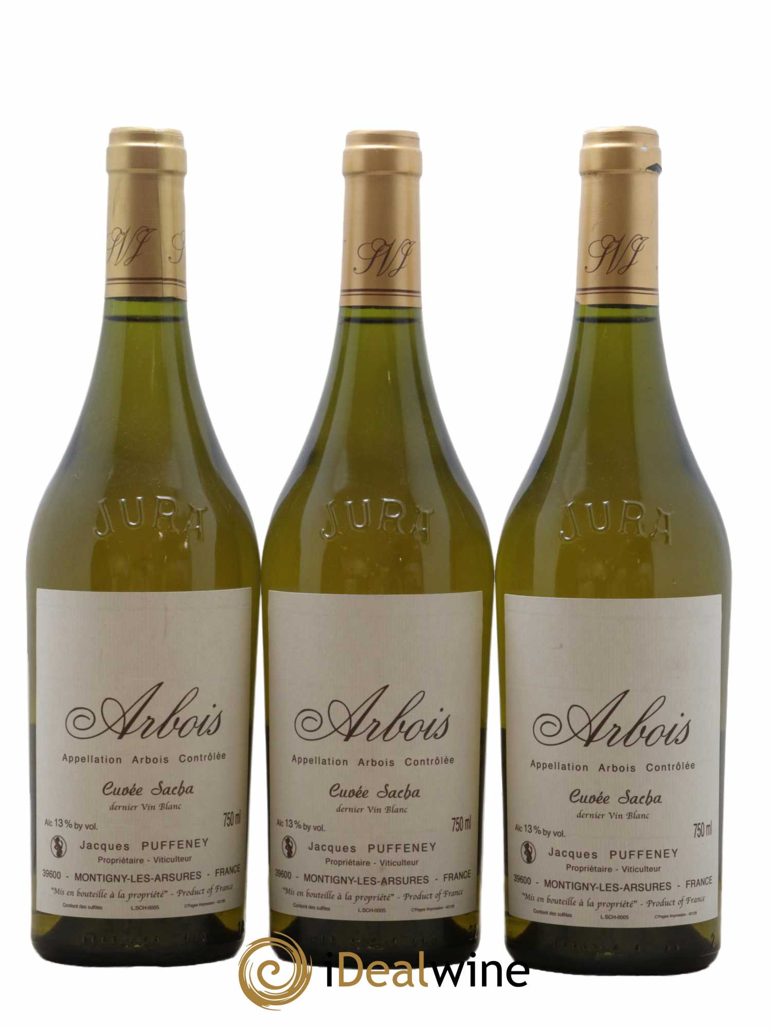Arbois Cuvée Sacha Jacques Puffeney - Lot de 3 bouteilles - 0