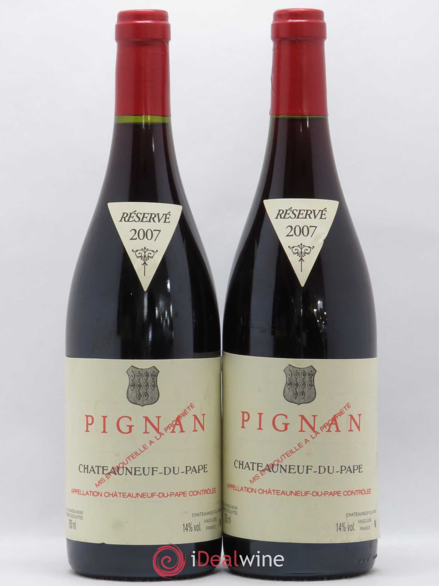 Châteauneuf-du-Pape Pignan Emmanuel Reynaud 2007 - Lot de 2 bouteilles - 0