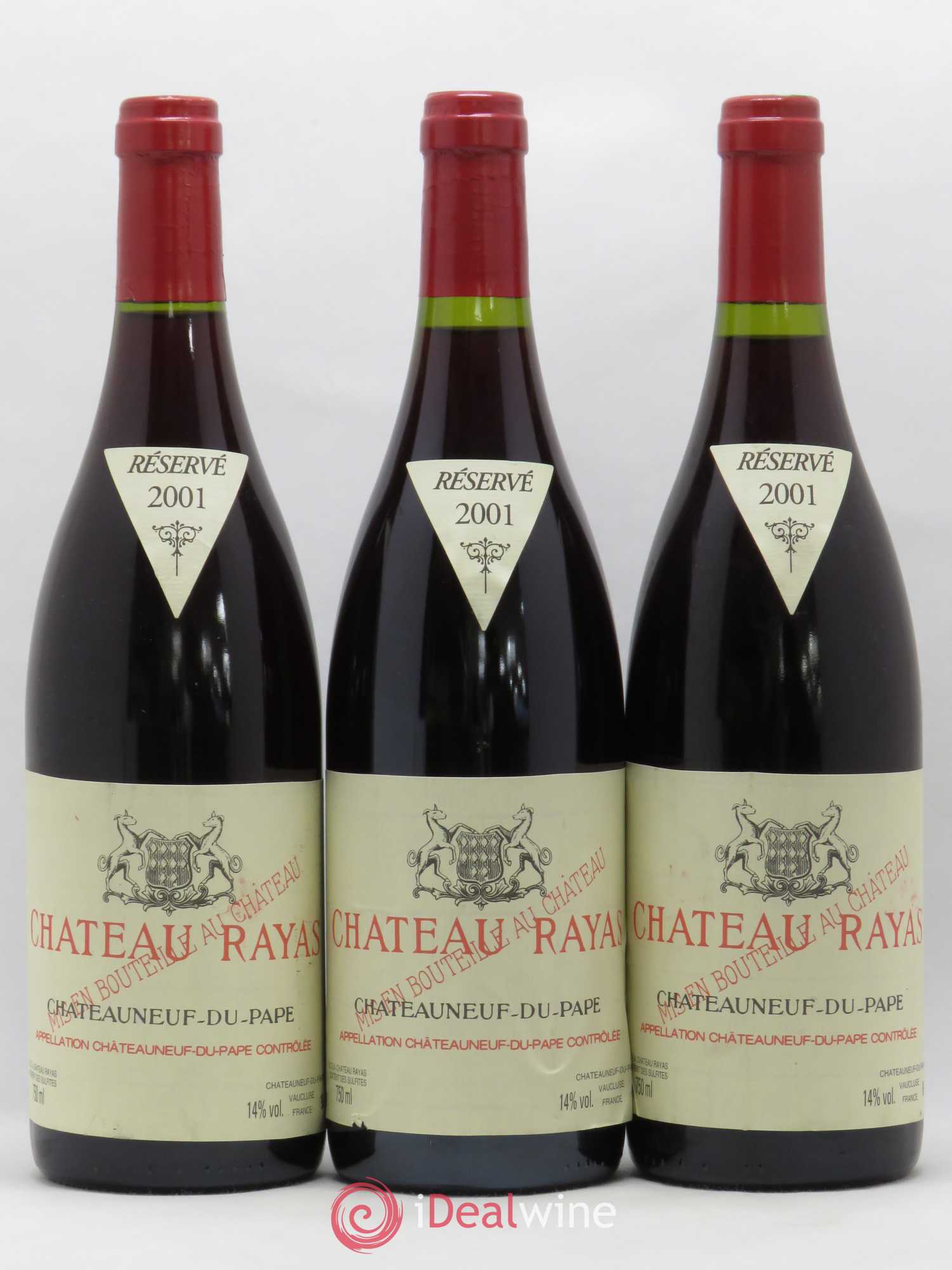 Châteauneuf-du-Pape Château Rayas Emmanuel Reynaud 2001 - Lot de 3 bouteilles - 0